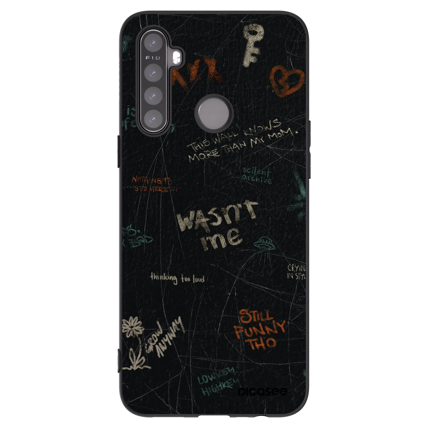 Picasee silikonový černý obal pro Realme 6i - CONFESSION