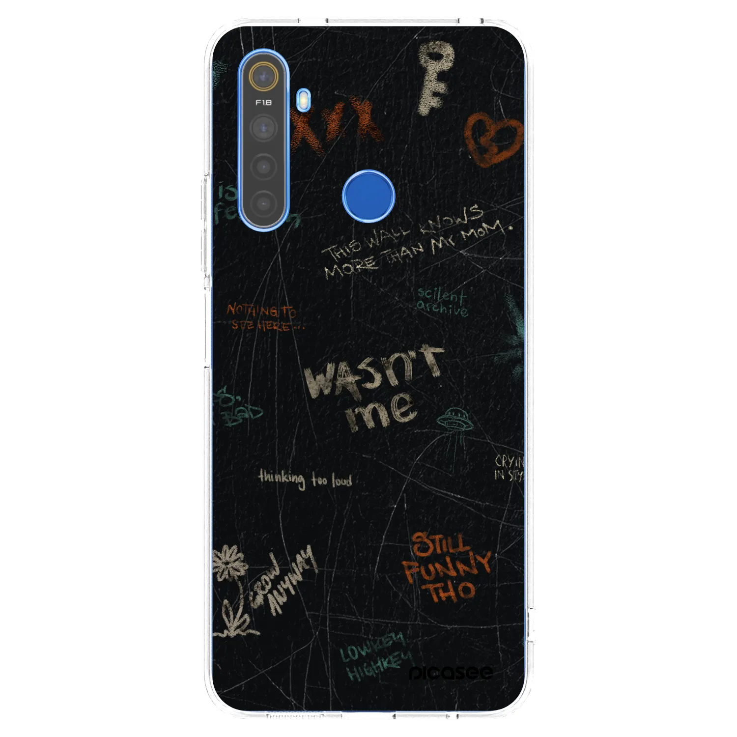 Picasee silikonový průhledný obal pro Realme 5 - CONFESSION