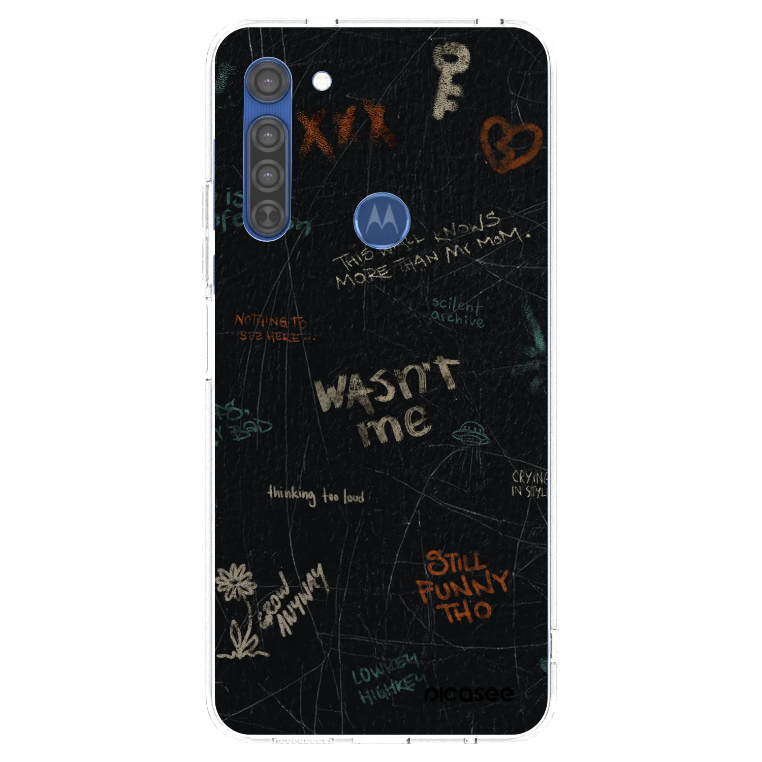 Picasee silikonový průhledný obal pro Motorola Moto G8 - CONFESSION