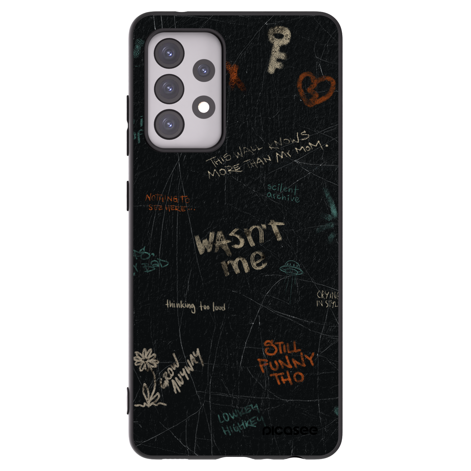 Picasee silikonový černý obal pro Samsung Galaxy A52 5G A525F - CONFESSION
