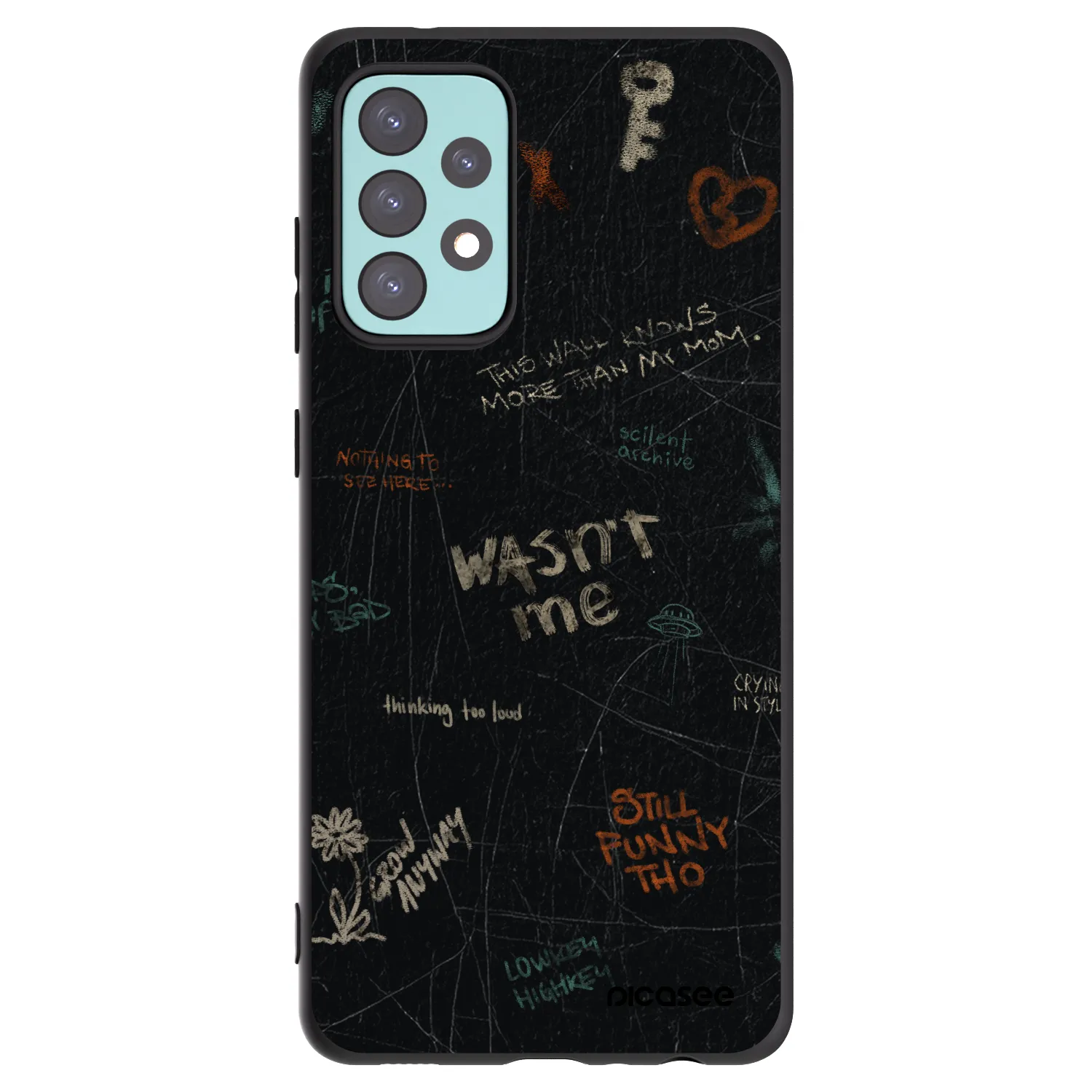 Picasee silikonový černý obal pro Samsung Galaxy A72 A725F - CONFESSION