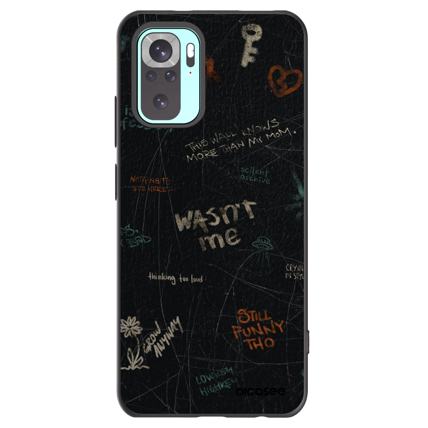 Picasee silikonový černý obal pro Xiaomi Redmi Note 10 Pro - CONFESSION