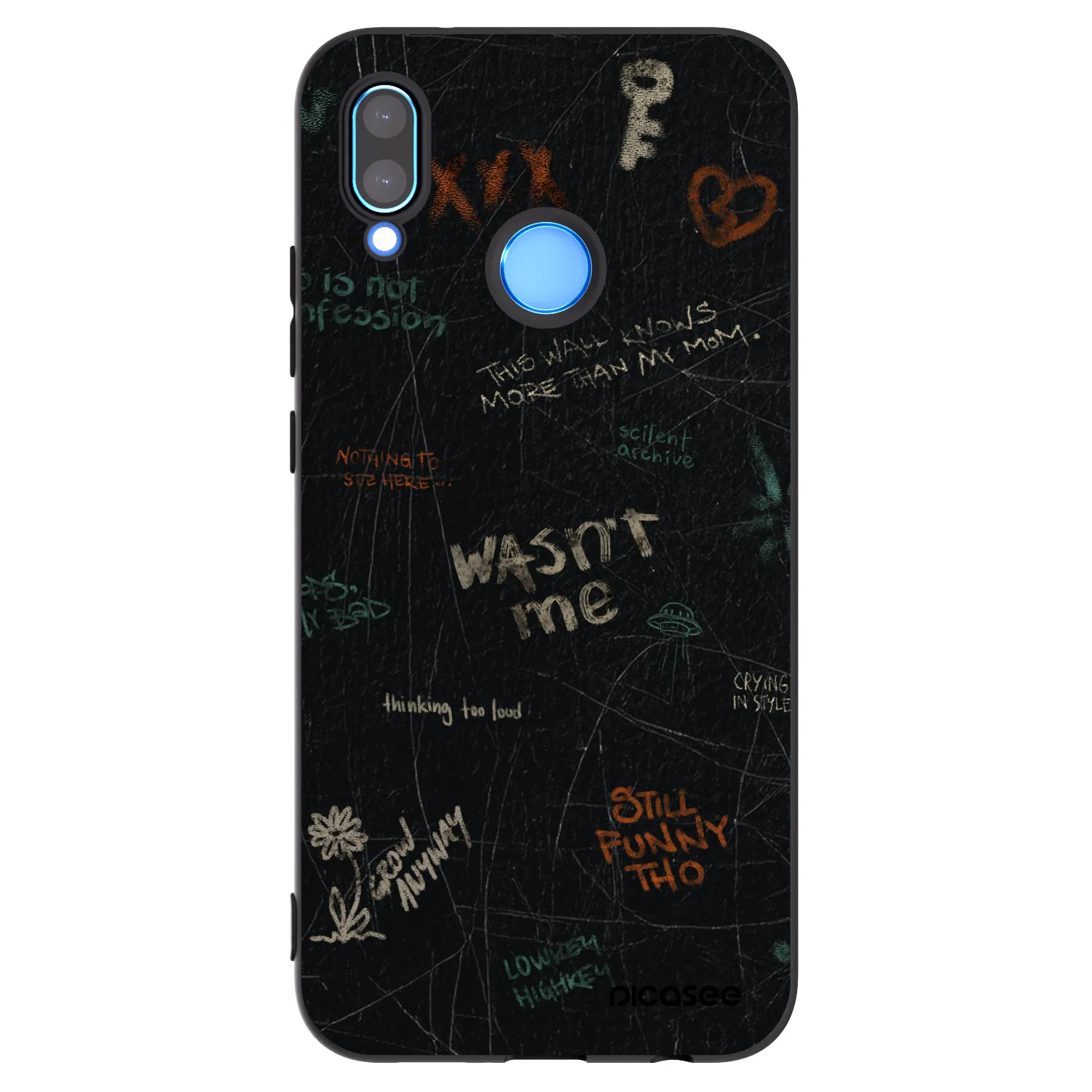 Picasee silikonový černý obal pro Huawei P20 Lite - CONFESSION