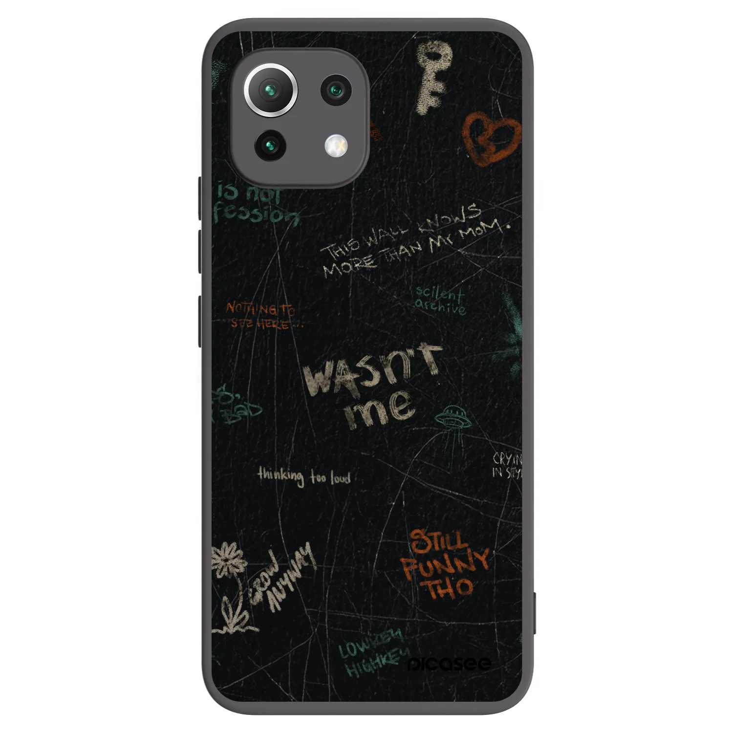 Picasee silikonový černý obal pro Xiaomi Mi 11 Lite - CONFESSION