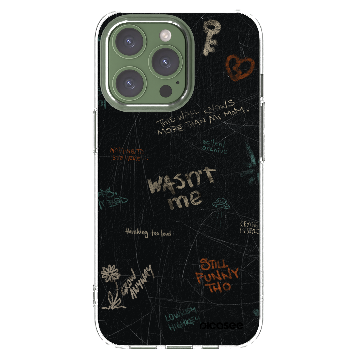 Picasee silikonový průhledný obal pro Apple iPhone 13 Pro - CONFESSION