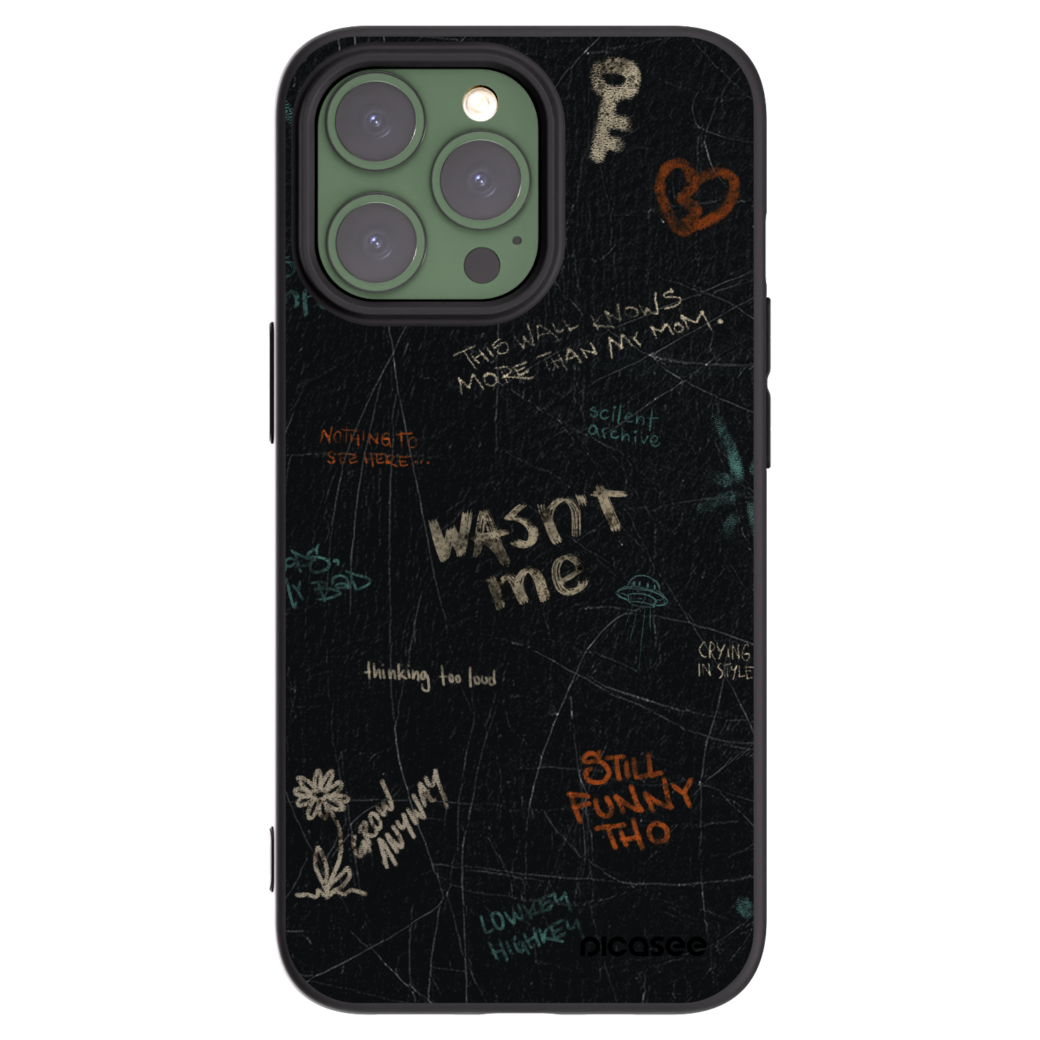 Picasee silikonový černý obal pro Apple iPhone 13 Pro - CONFESSION