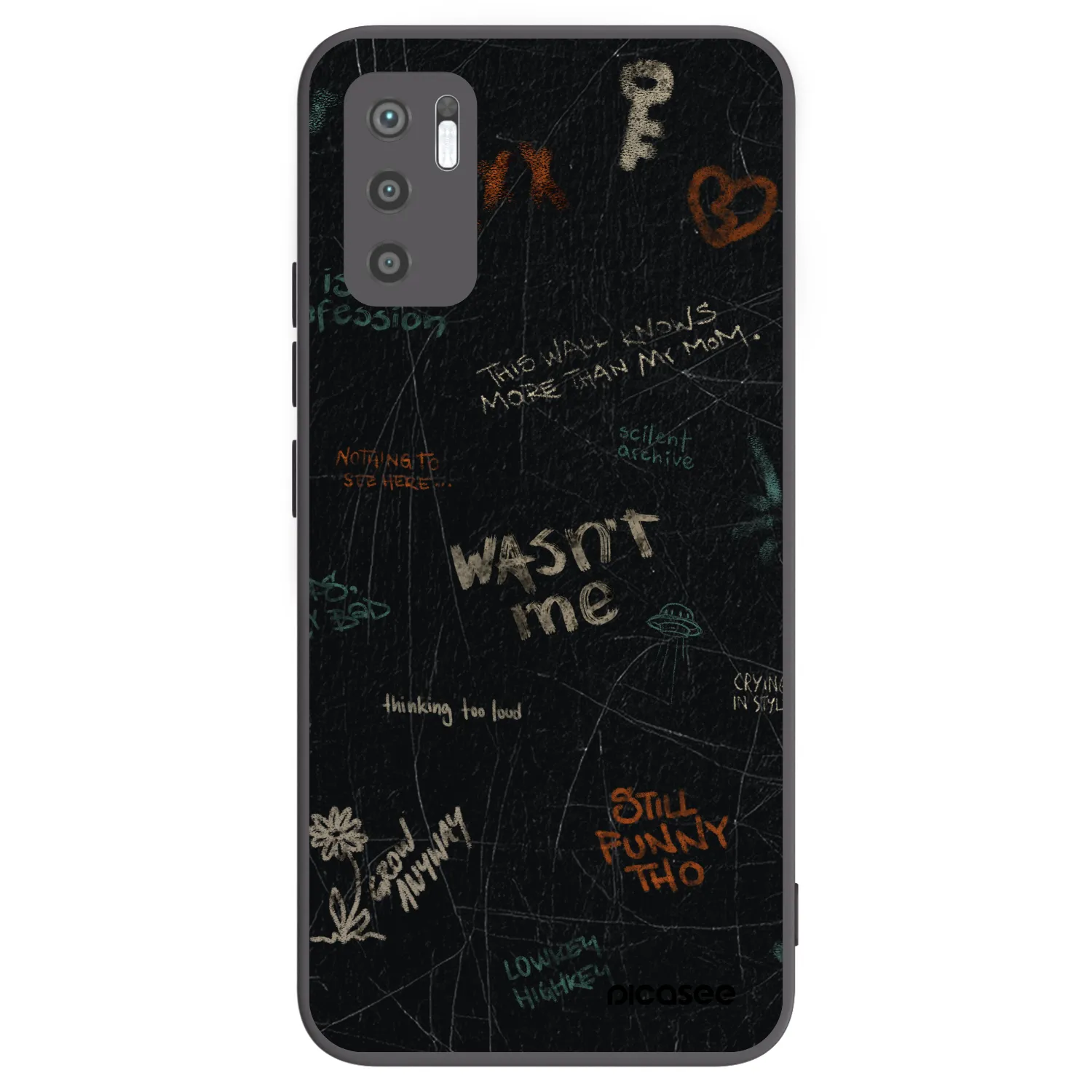 Picasee silikonový černý obal pro Xiaomi Redmi Note 10 5G - CONFESSION
