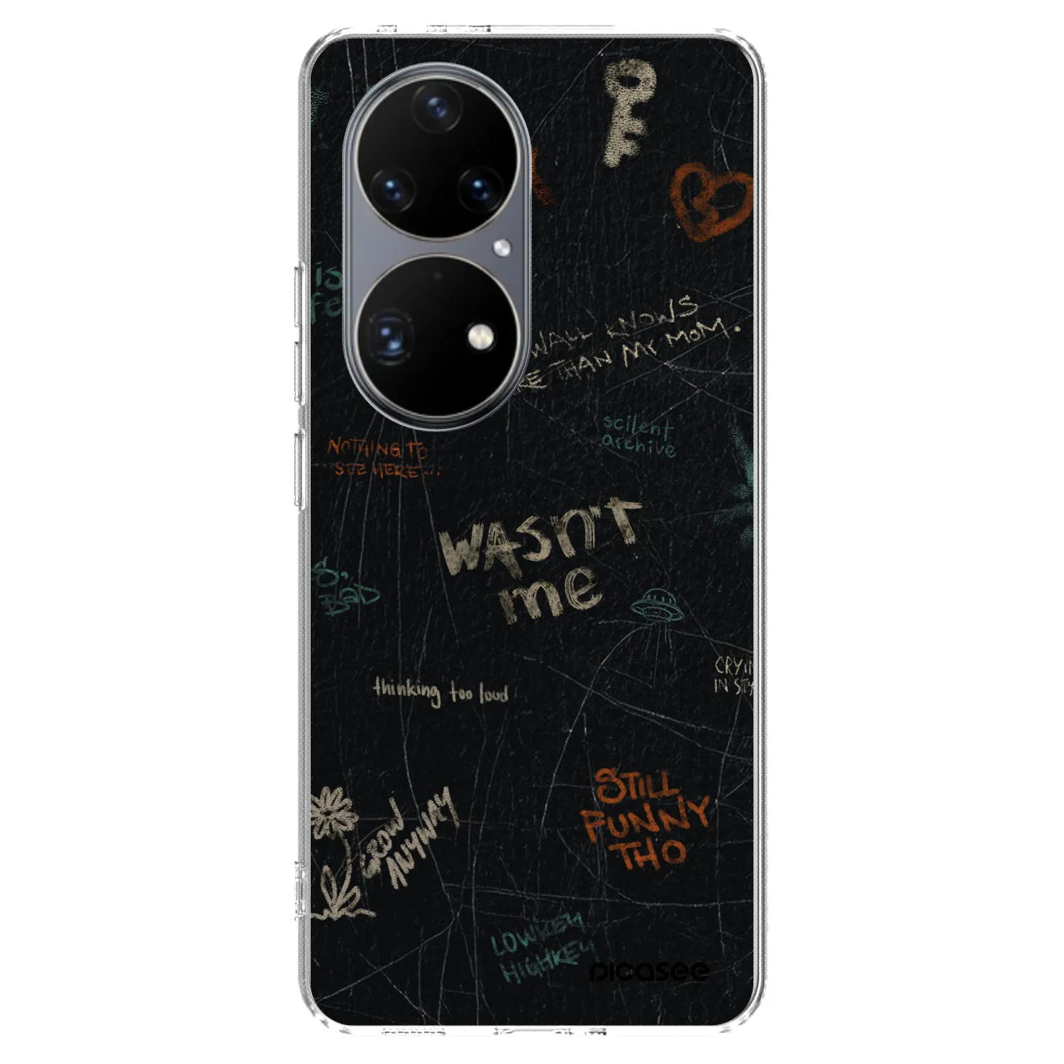 Picasee silikonový průhledný obal pro Huawei P50 - CONFESSION