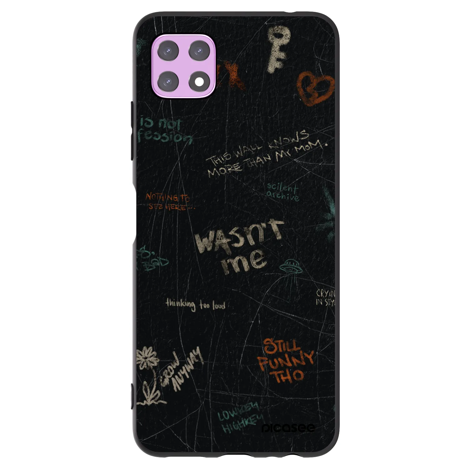 Picasee silikonový černý obal pro Samsung Galaxy A22 A226B 5G - CONFESSION