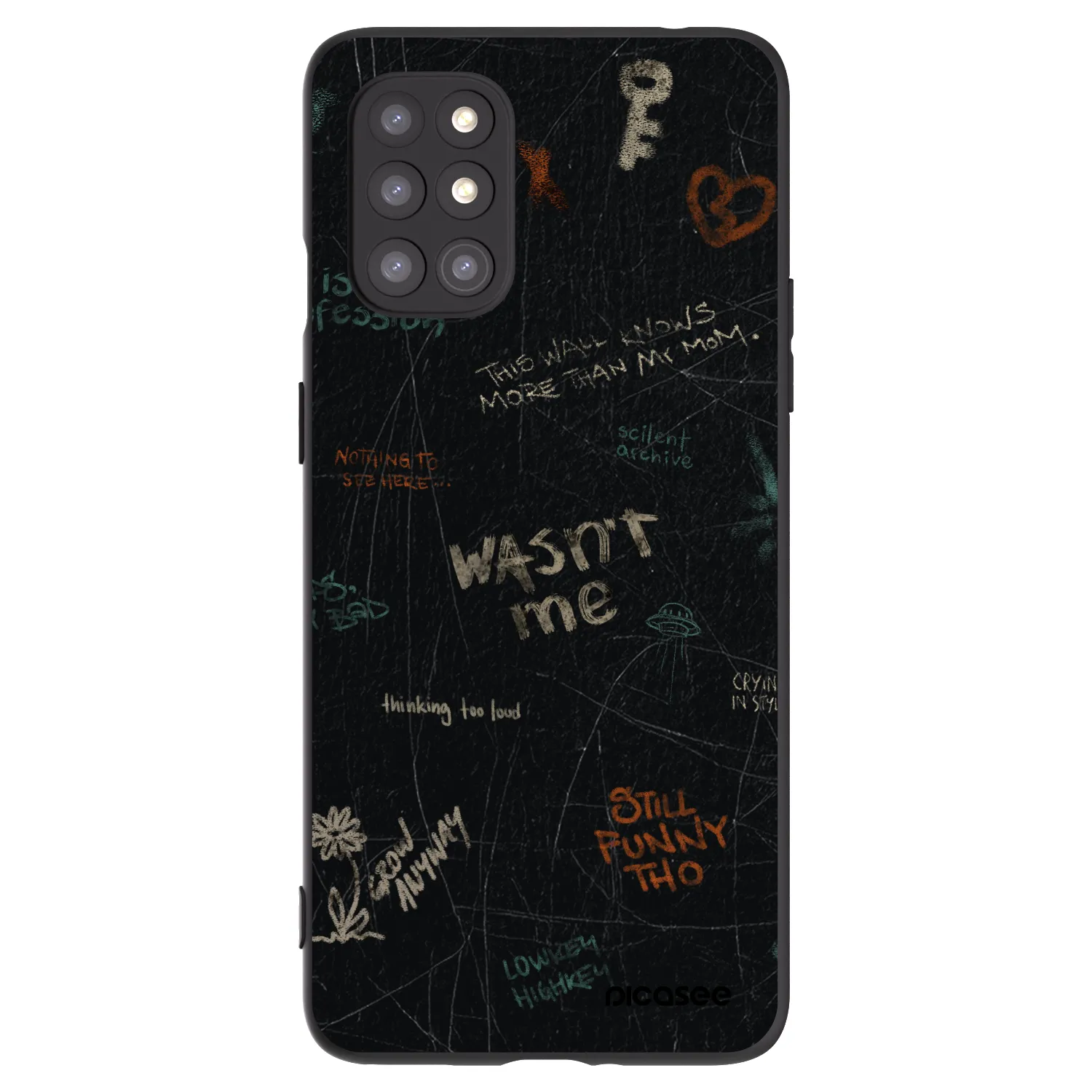 Picasee silikonový černý obal pro OnePlus 8T - CONFESSION