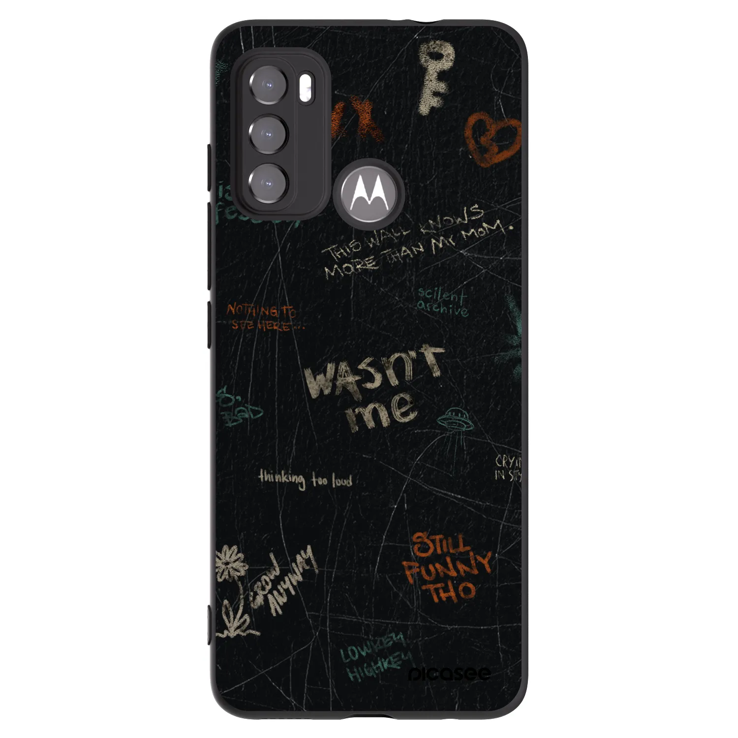 Picasee silikonový černý obal pro Motorola Moto G60 - CONFESSION