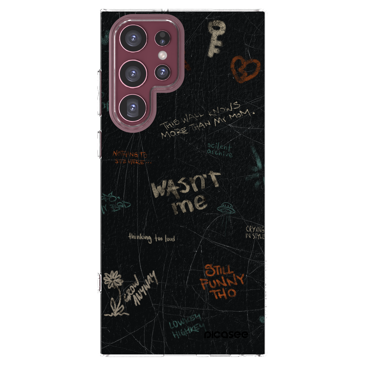 Picasee silikonový průhledný obal pro Samsung Galaxy S22 Ultra 5G - CONFESSION