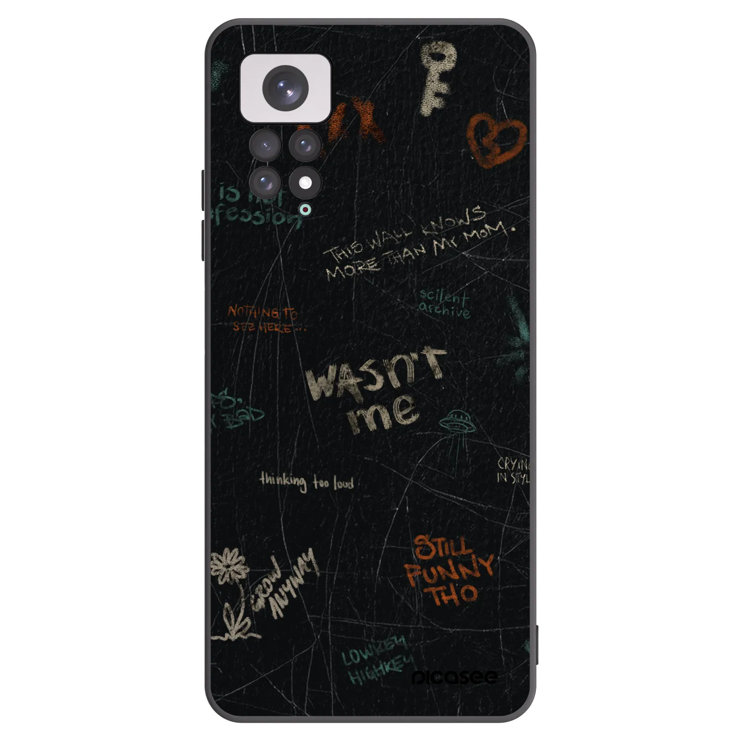 Picasee silikonový černý obal pro Xiaomi Redmi Note 11 - CONFESSION