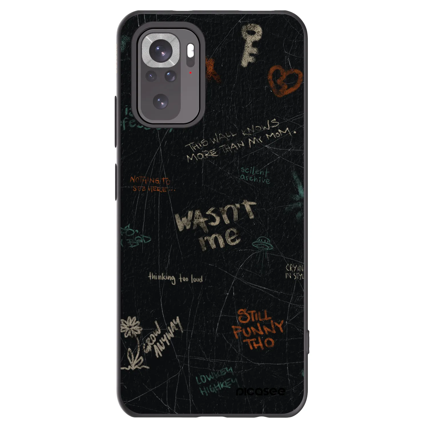 Picasee silikonový černý obal pro Xiaomi Redmi Note 11S 4G - CONFESSION