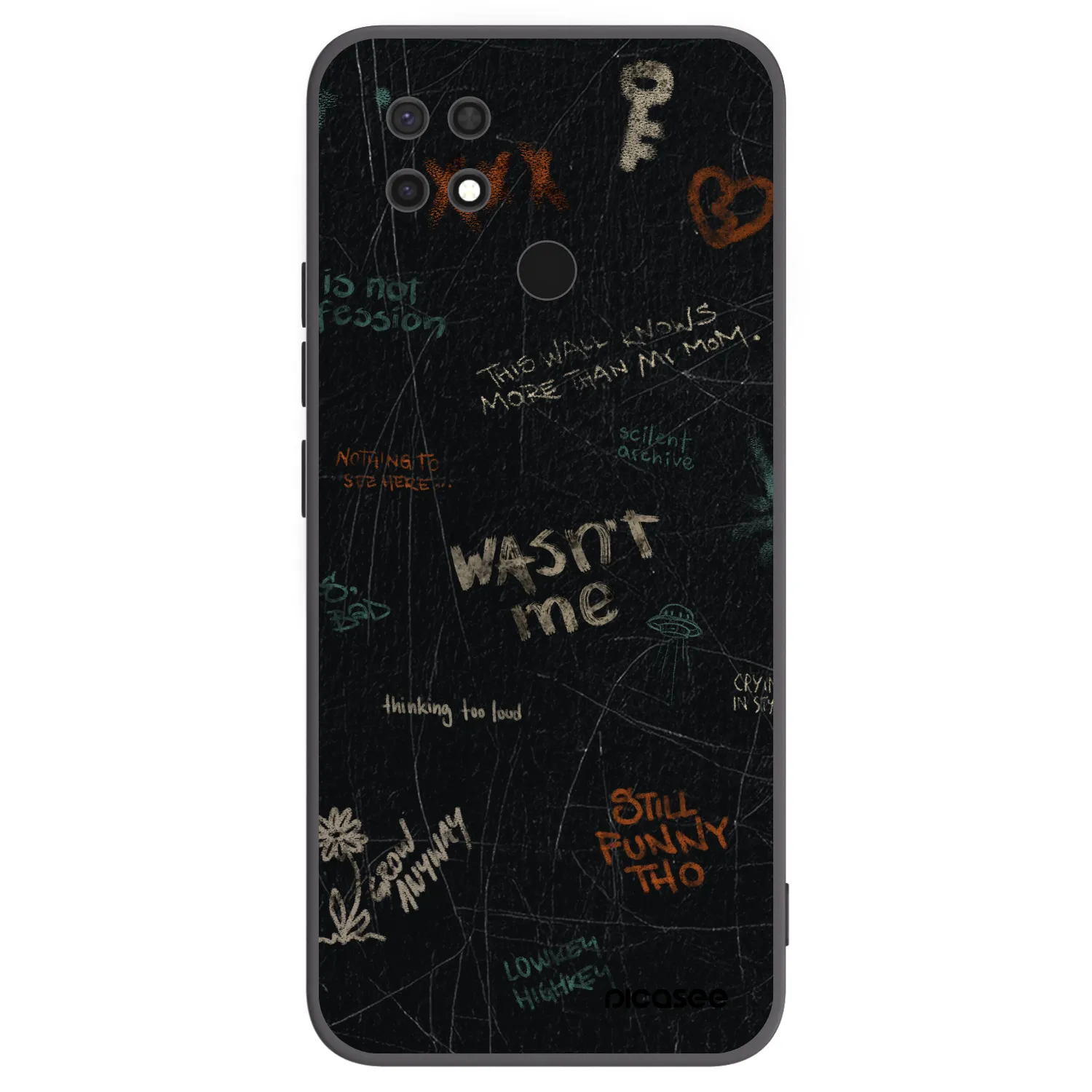 Picasee silikonový černý obal pro Xiaomi Redmi 10C - CONFESSION
