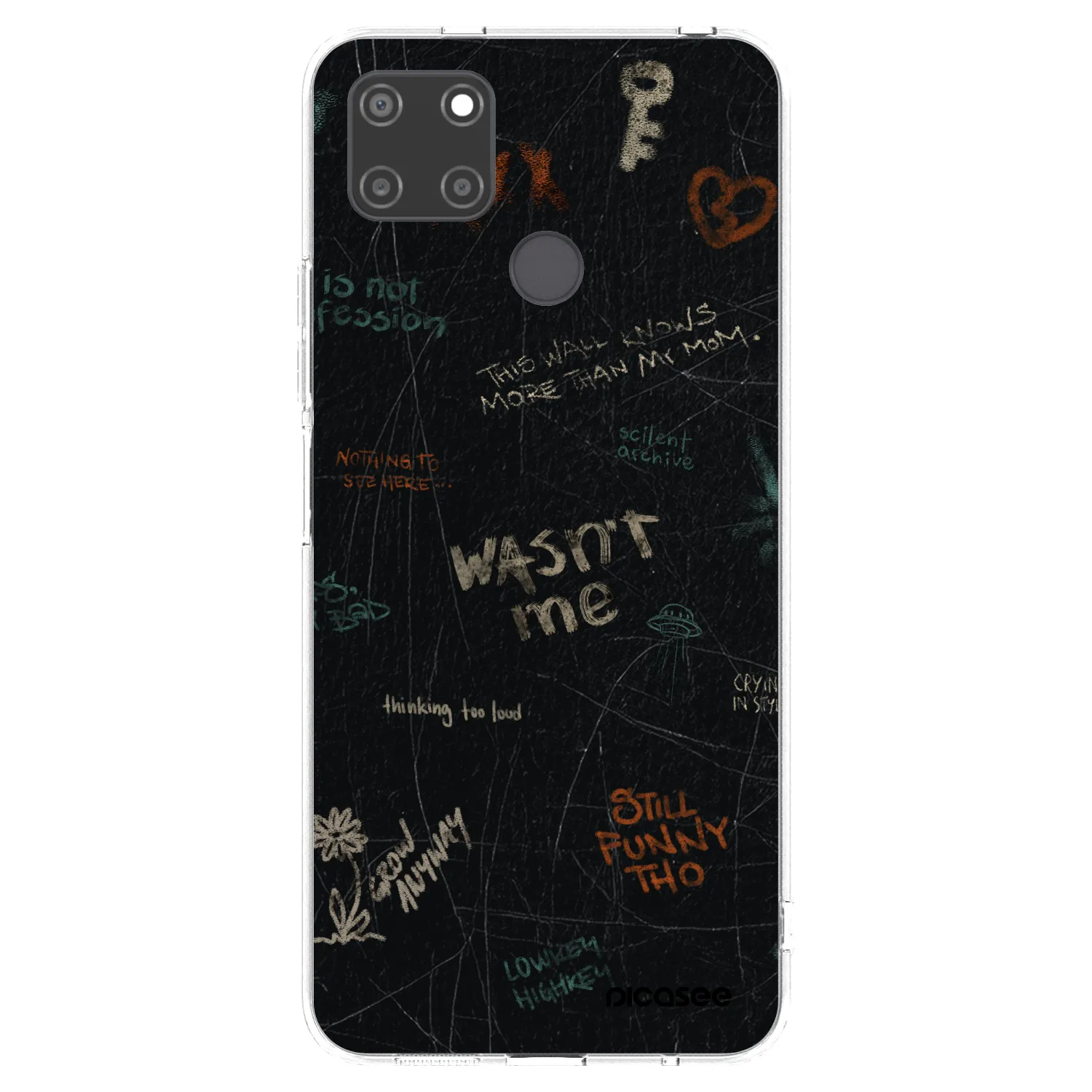 Picasee silikonový průhledný obal pro Realme C21Y - CONFESSION
