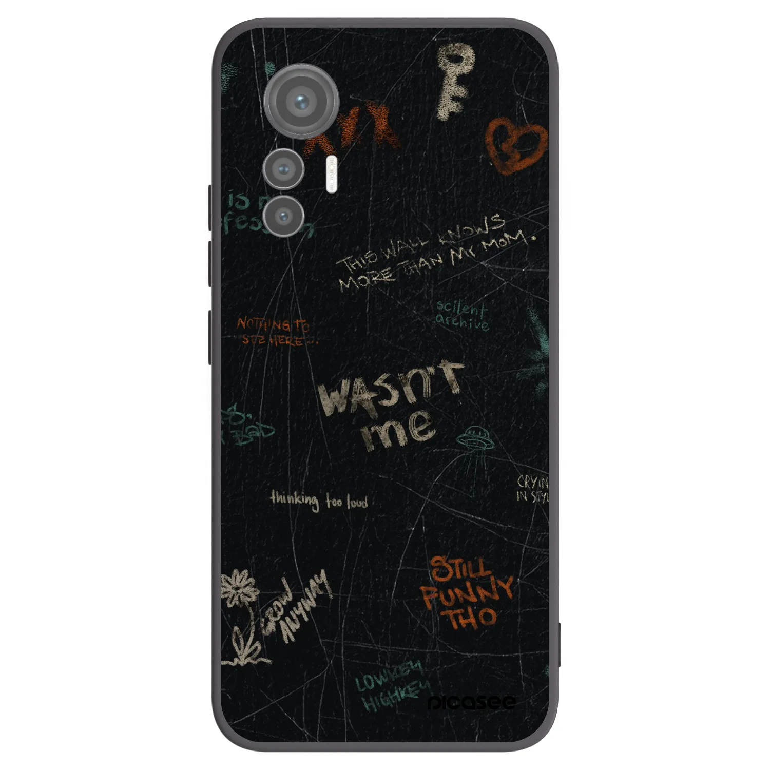 Picasee silikonový černý obal pro Xiaomi 12 Lite - CONFESSION