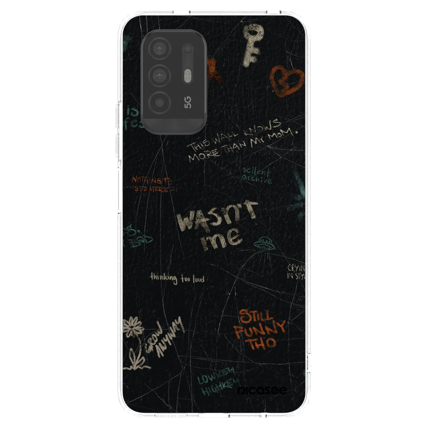 Picasee silikonový průhledný obal pro OPPO A94 5G - CONFESSION