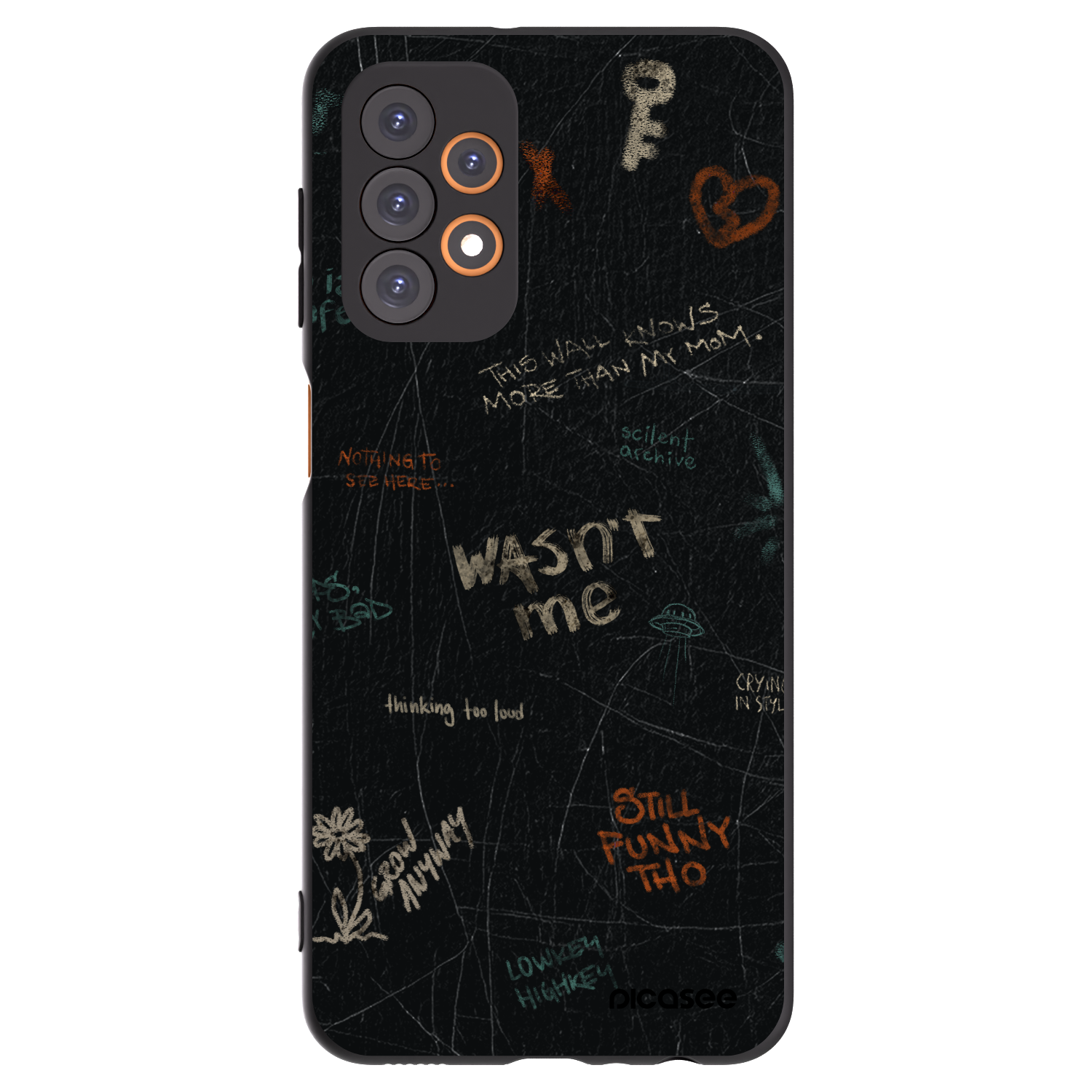 Picasee silikonový černý obal pro Samsung Galaxy A23 A236B 5G - CONFESSION