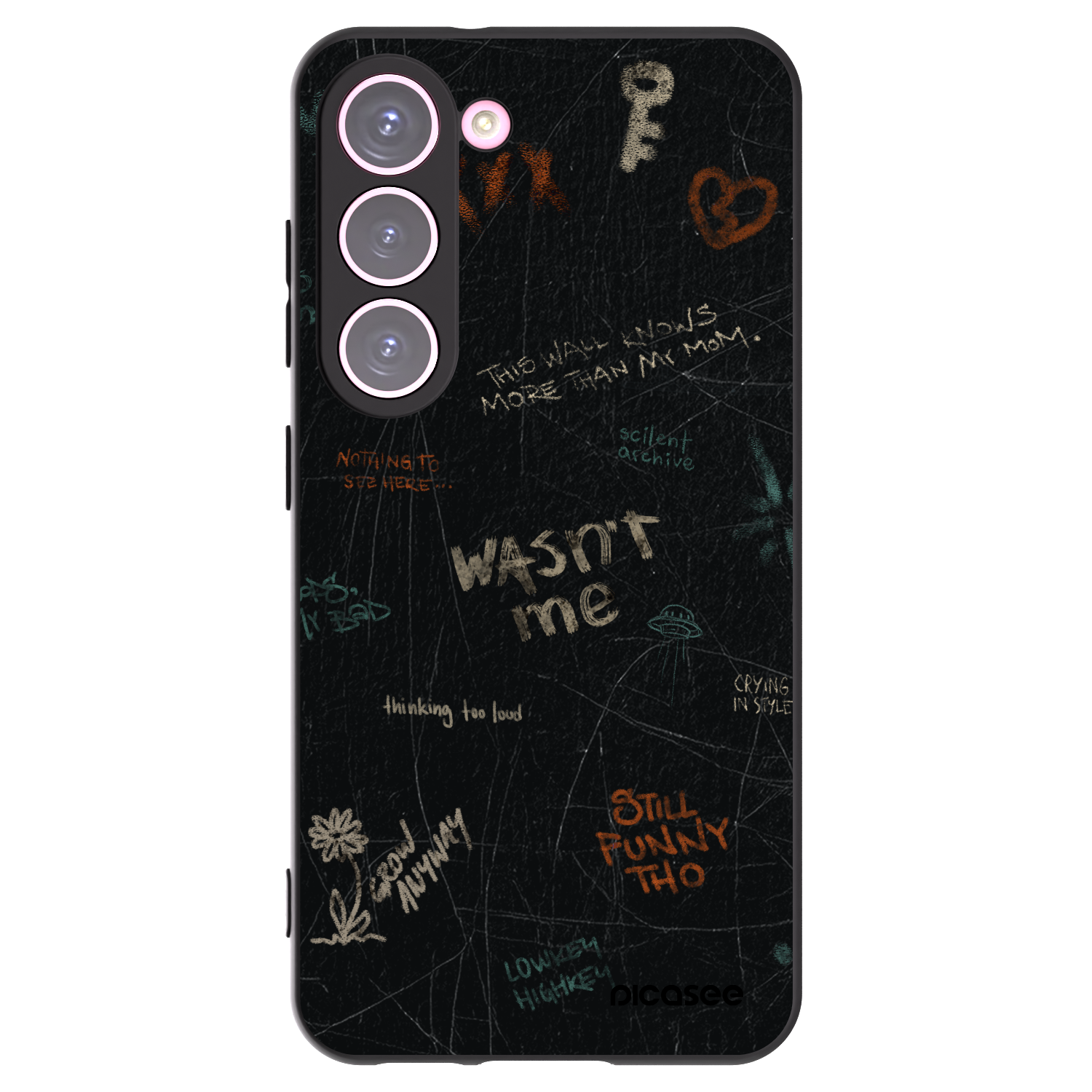 Picasee silikonový černý obal pro Samsung Galaxy S23 5G - CONFESSION