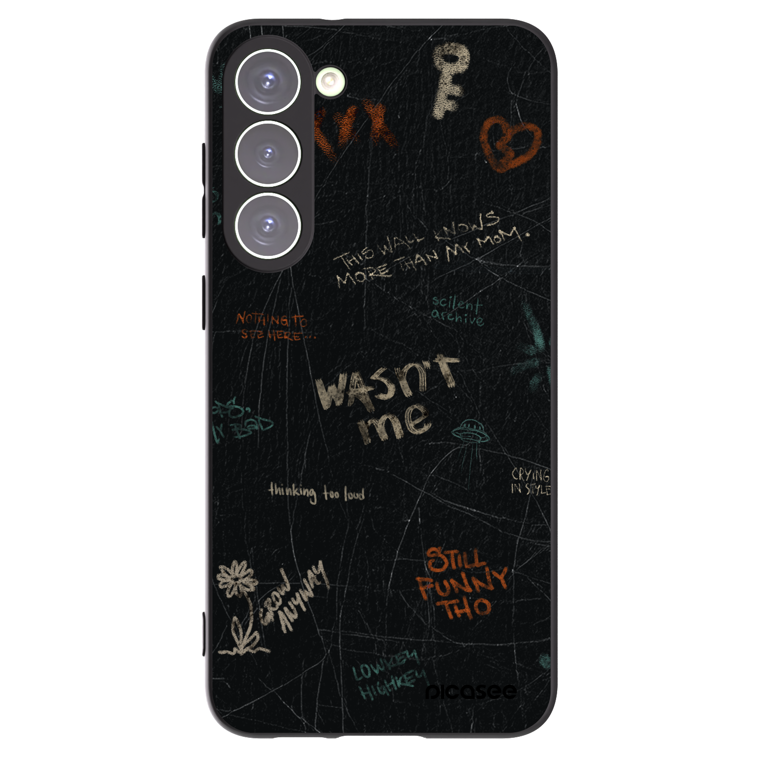 Picasee silikonový černý obal pro Samsung Galaxy S23+ 5G - CONFESSION