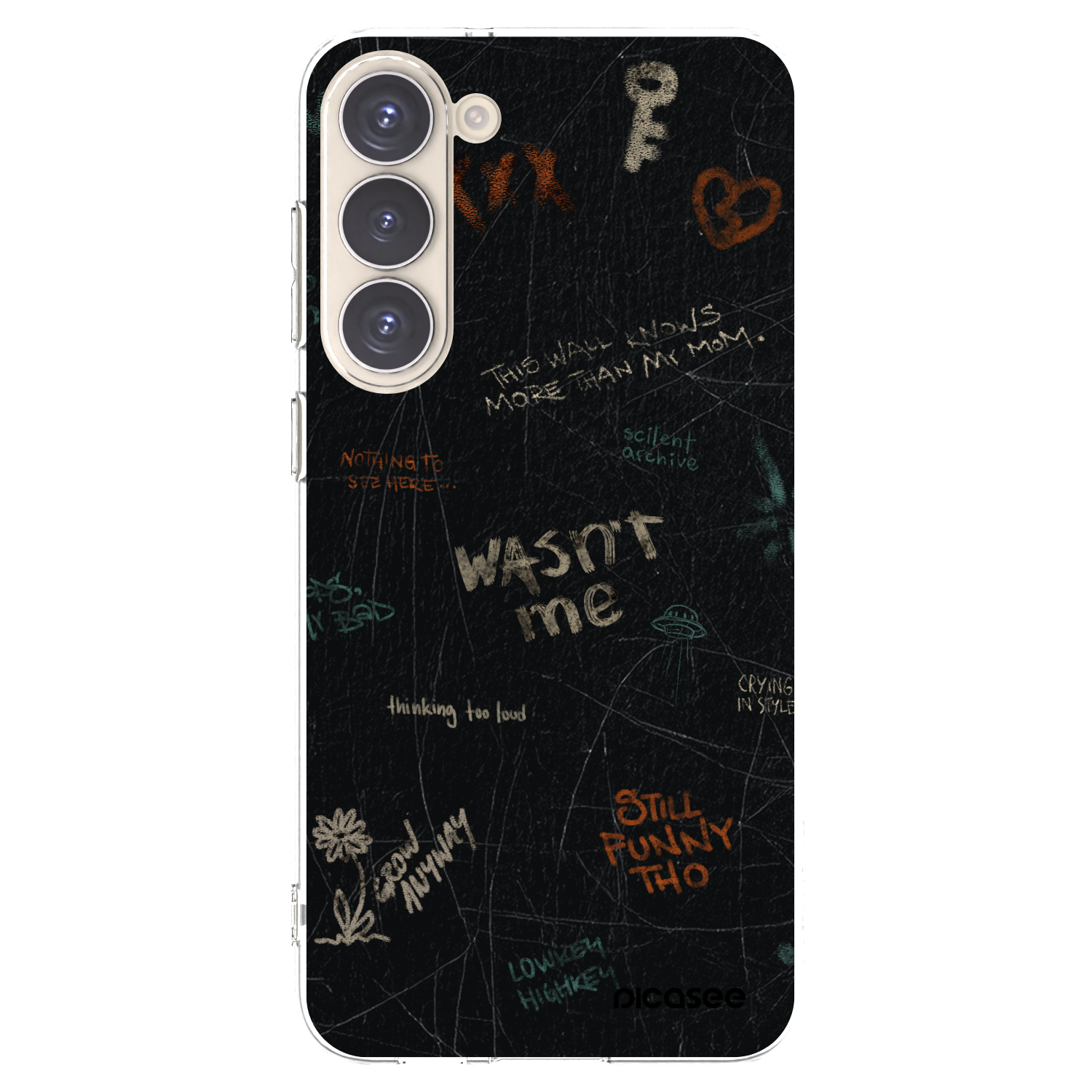 Picasee silikonový průhledný obal pro Samsung Galaxy S23+ 5G - CONFESSION