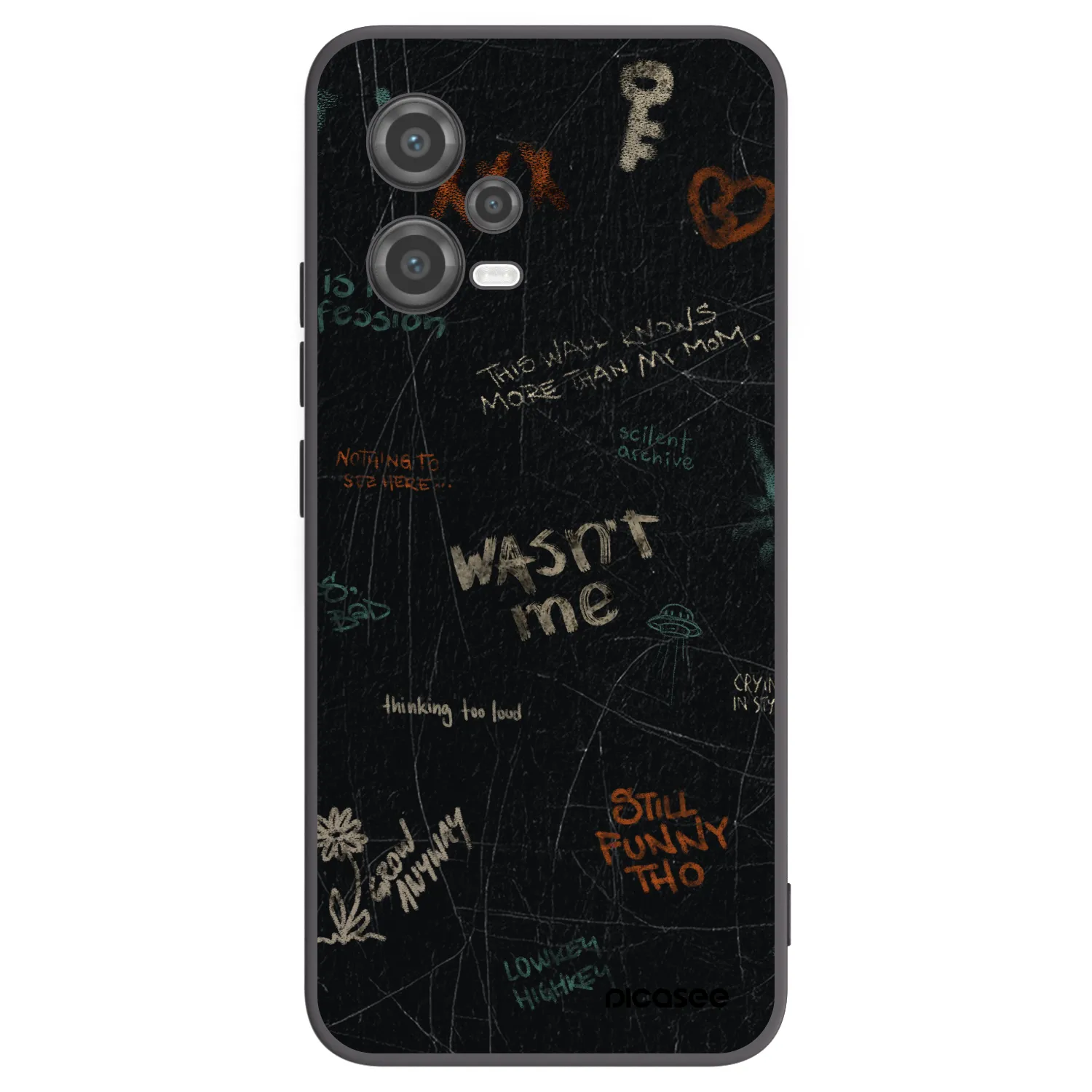 Picasee silikonový černý obal pro Xiaomi Poco X5 - CONFESSION