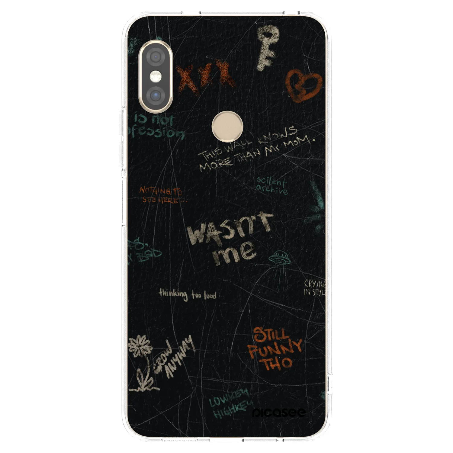 Picasee silikonový průhledný obal pro Xiaomi Redmi Note 5 Global - CONFESSION