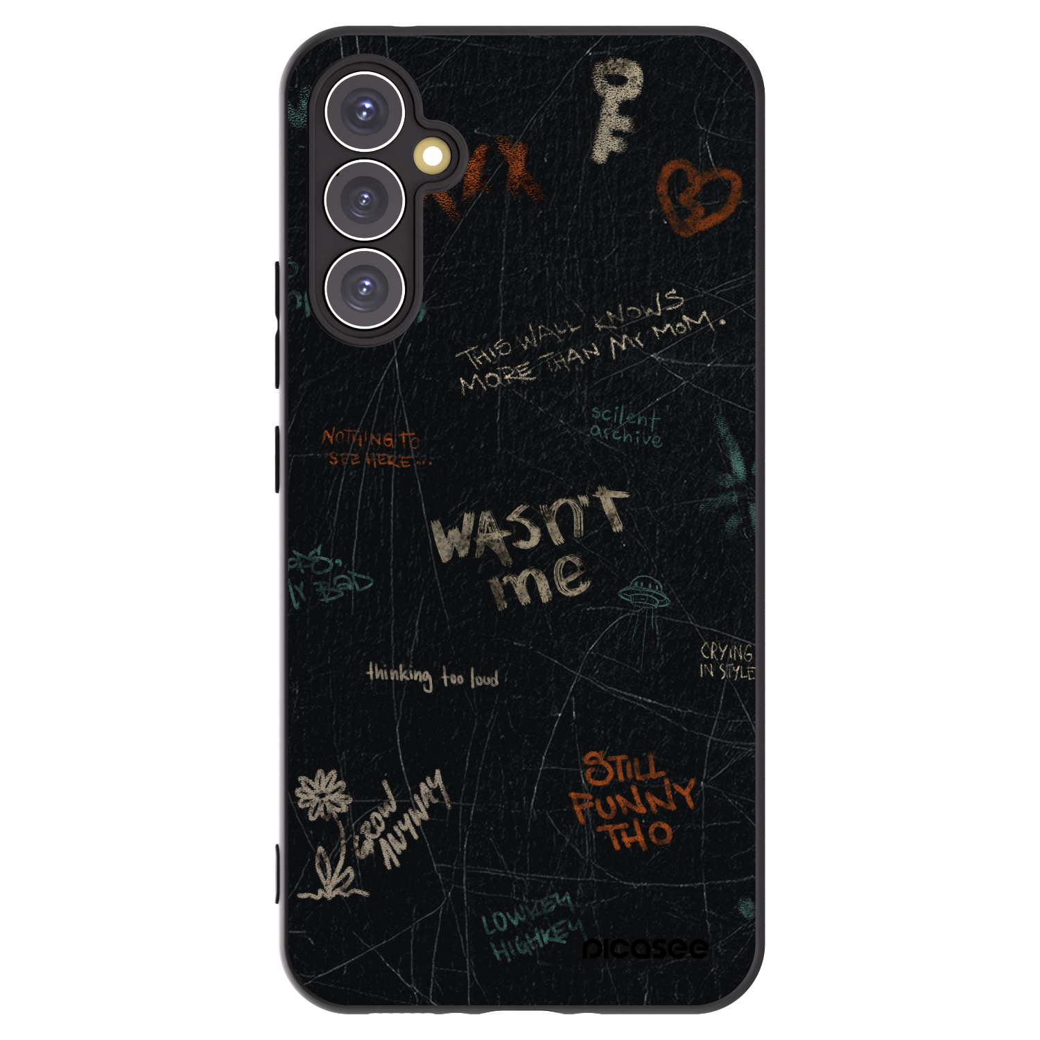 Picasee silikonový černý obal pro Samsung Galaxy A34 5G A346B - CONFESSION