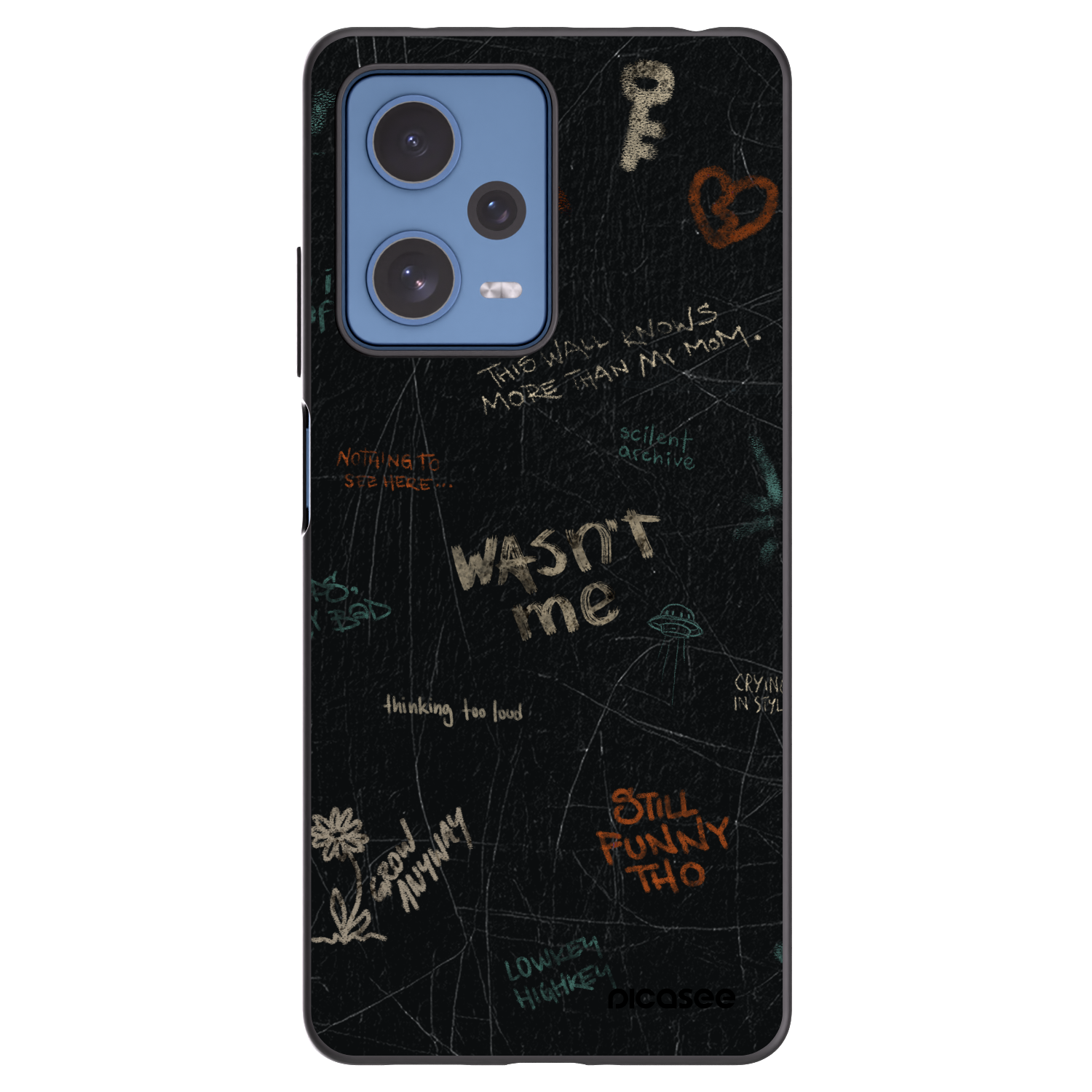 Picasee silikonový černý obal pro Xiaomi Redmi Note 12 Pro 5G - CONFESSION