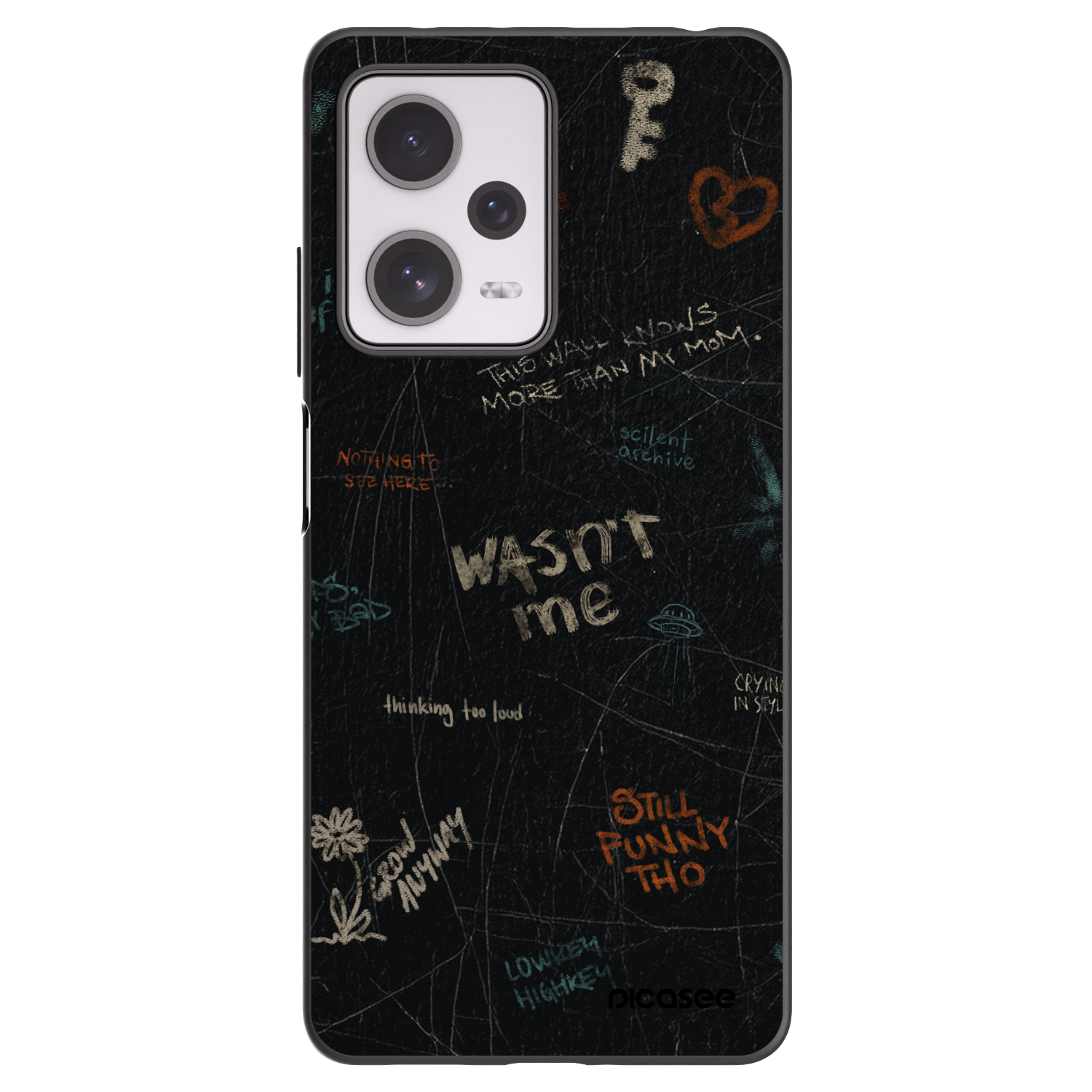 Picasee silikonový černý obal pro Xiaomi Redmi Note 12 Pro+ 5G - CONFESSION