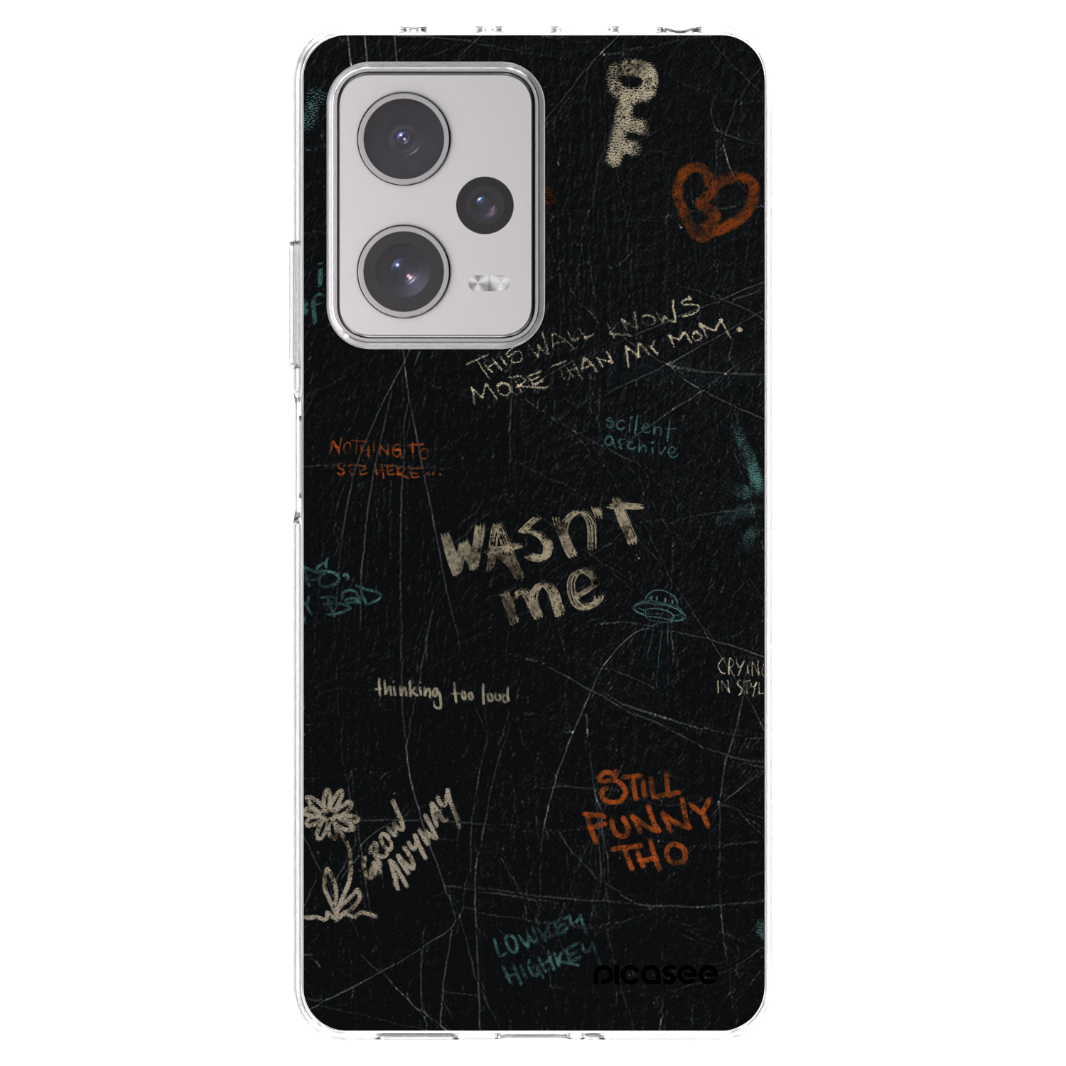 Picasee silikonový průhledný obal pro Xiaomi Redmi Note 12 Pro+ 5G - CONFESSION