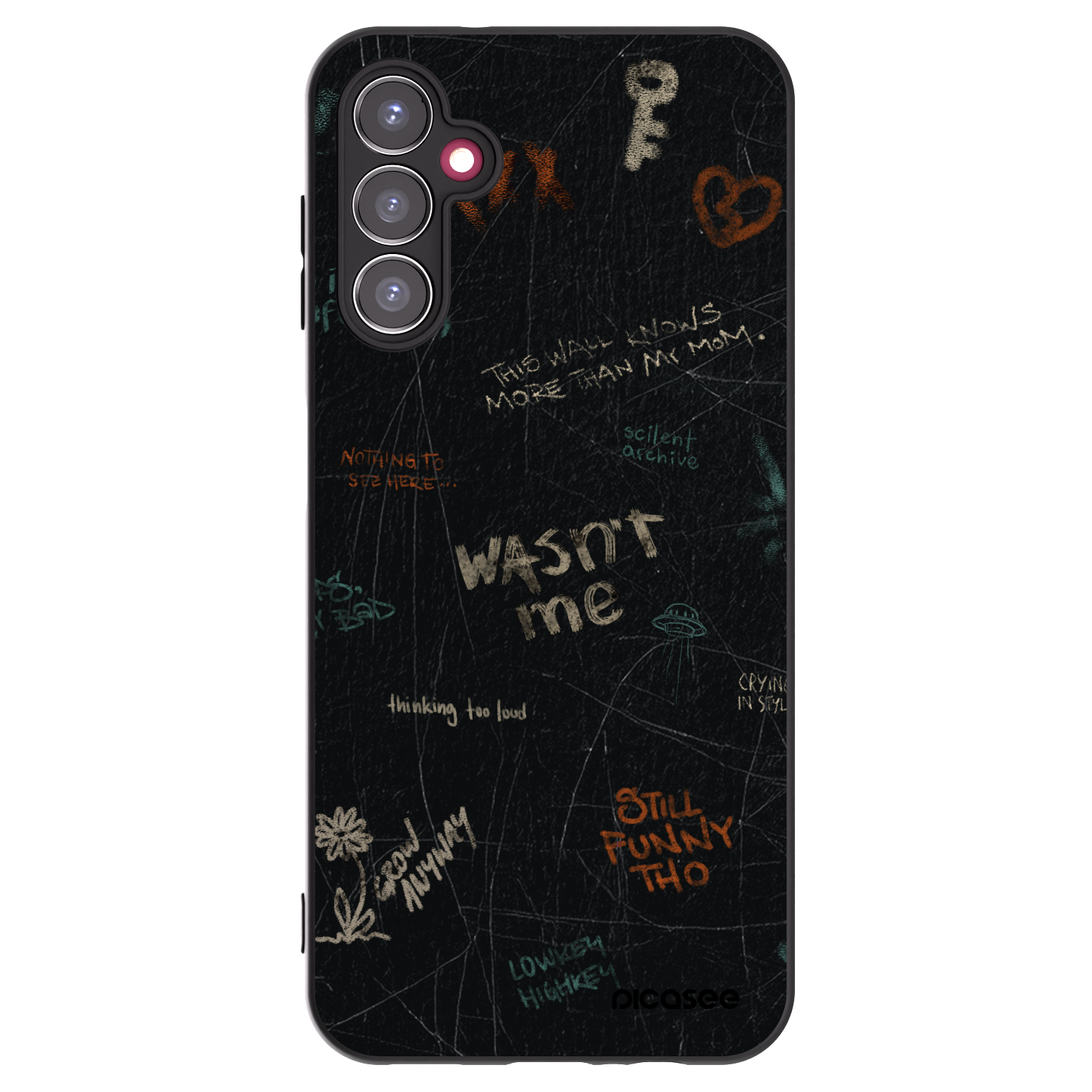 Picasee silikonový černý obal pro Samsung Galaxy A14 4G A145R - CONFESSION