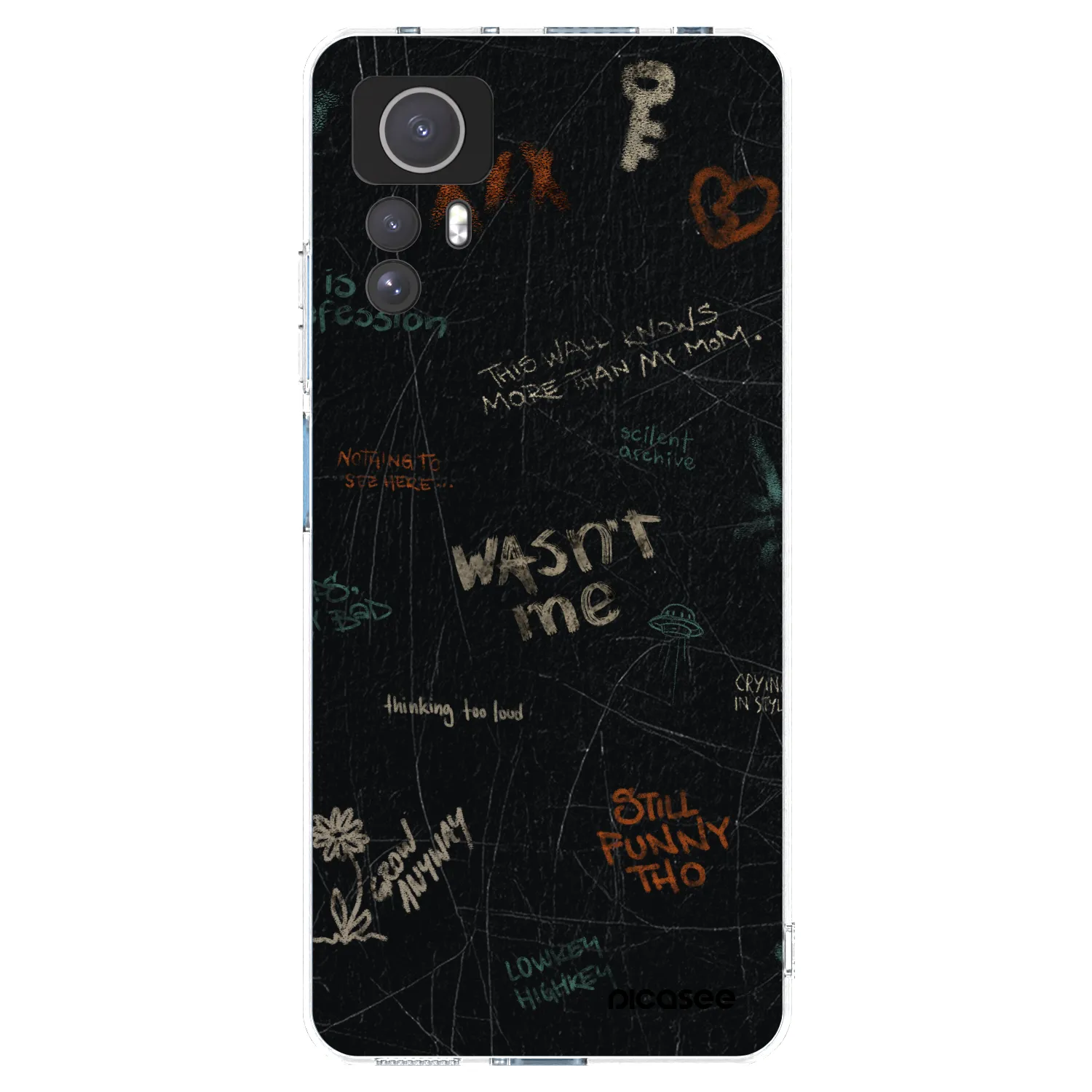 Picasee silikonový průhledný obal pro Xiaomi Redmi Note 12S - CONFESSION