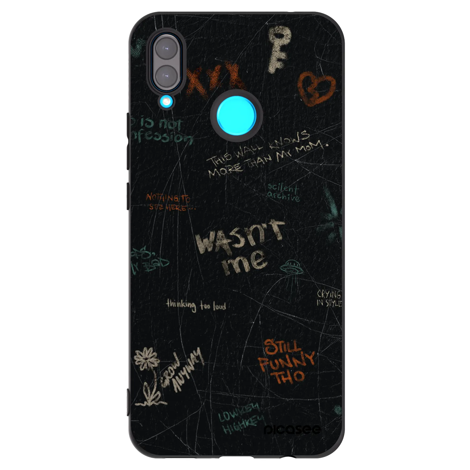 Picasee silikonový černý obal pro Huawei Nova 3i - CONFESSION