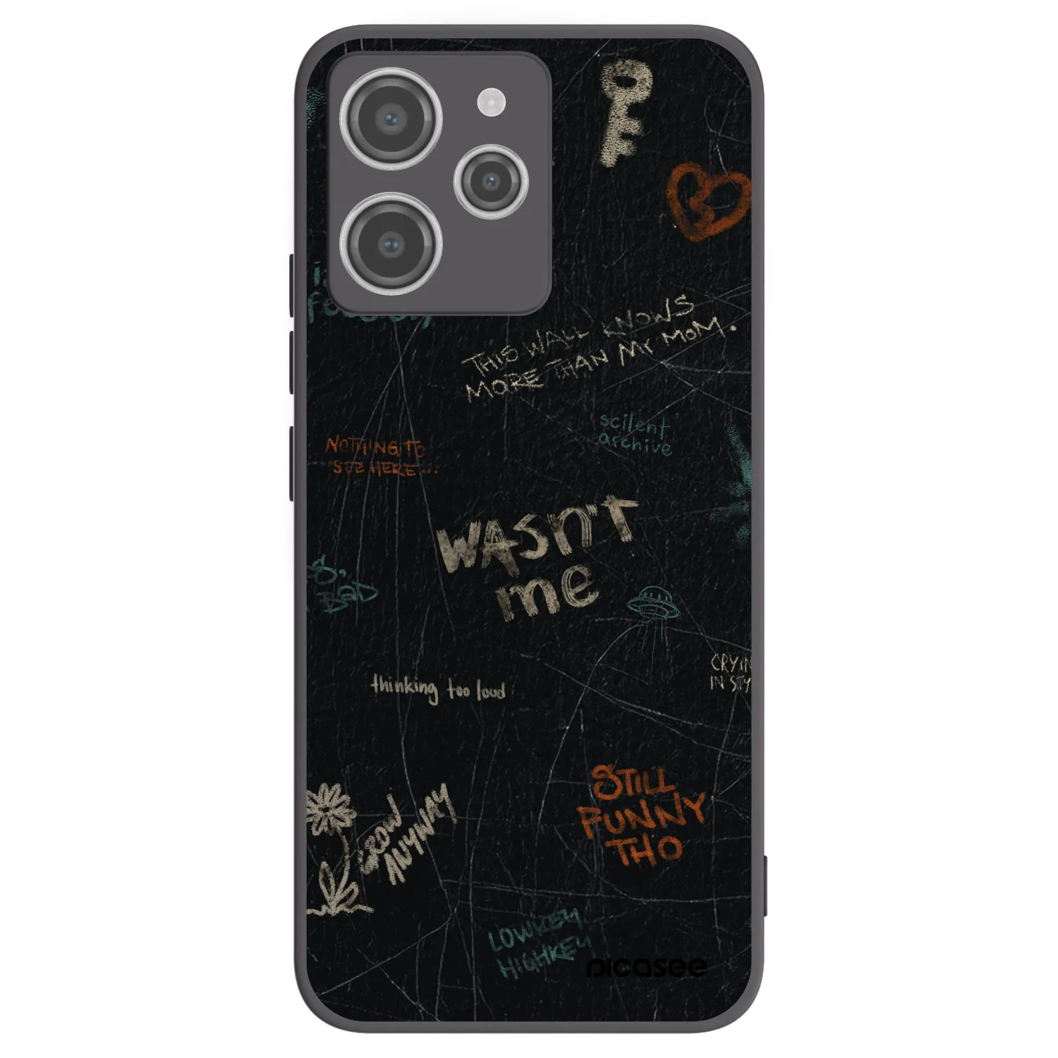 Picasee silikonový černý obal pro Xiaomi Redmi 12 4G - CONFESSION