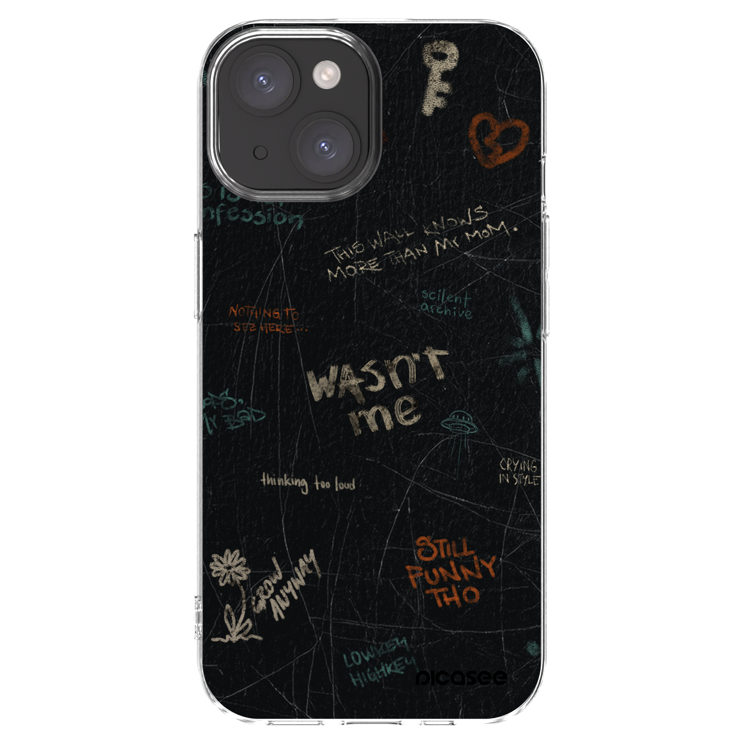 Picasee silikonový průhledný obal pro Apple iPhone 15 - CONFESSION