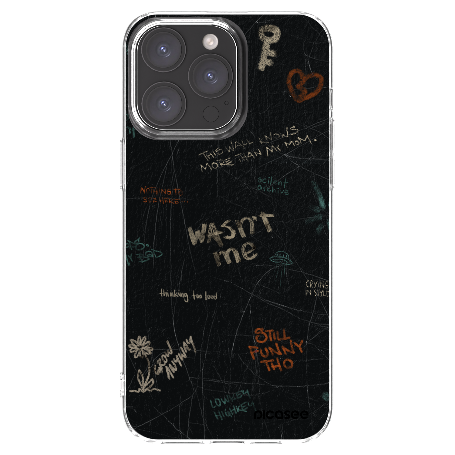 Picasee silikonový průhledný obal pro Apple iPhone 15 Pro Max - CONFESSION