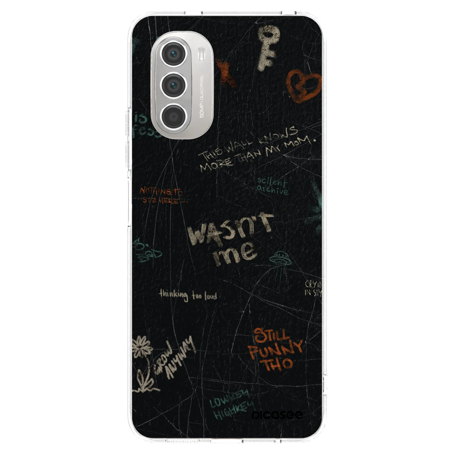 Picasee silikonový průhledný obal pro Motorola Moto G51 - CONFESSION