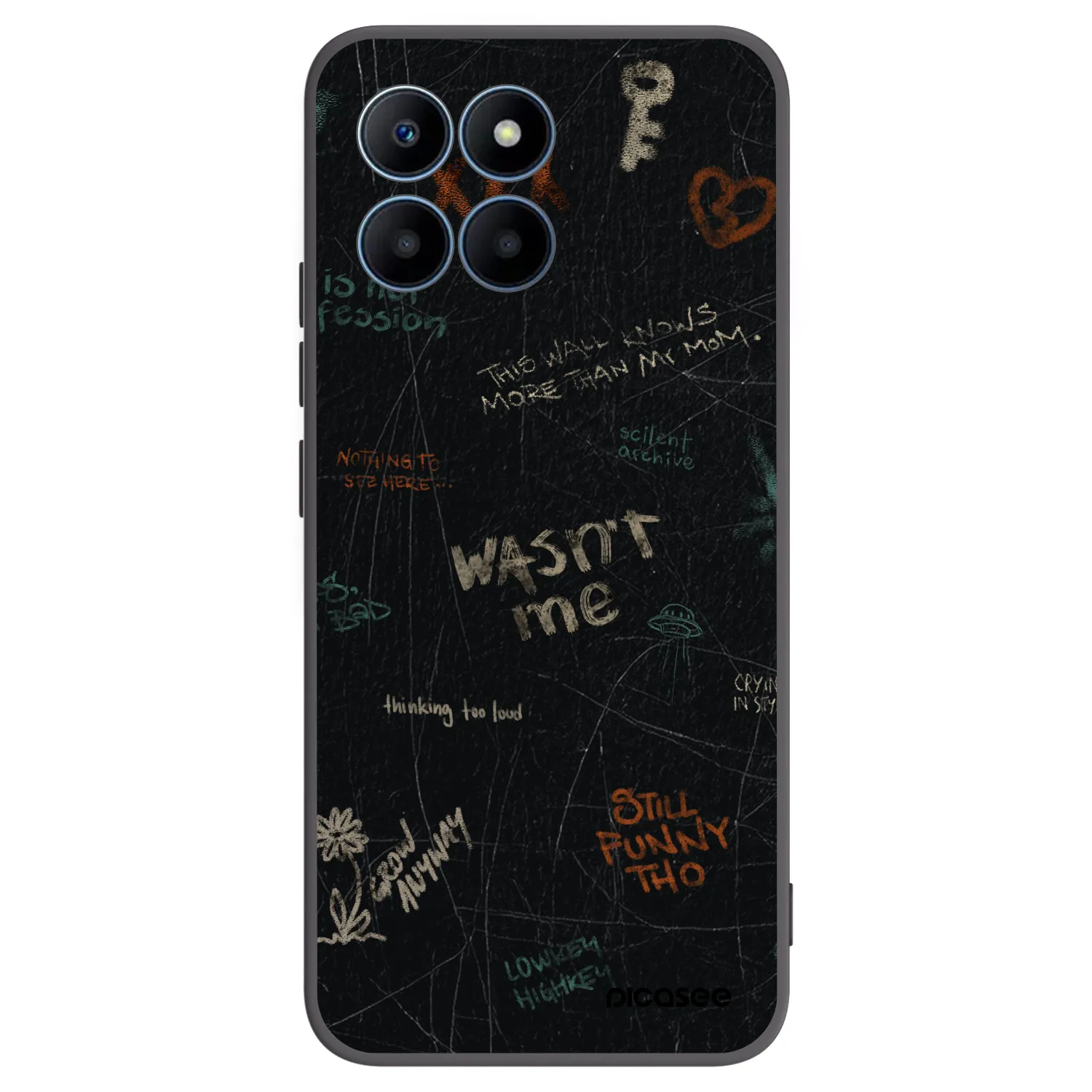 Picasee silikonový černý obal pro Honor 70 Lite - CONFESSION