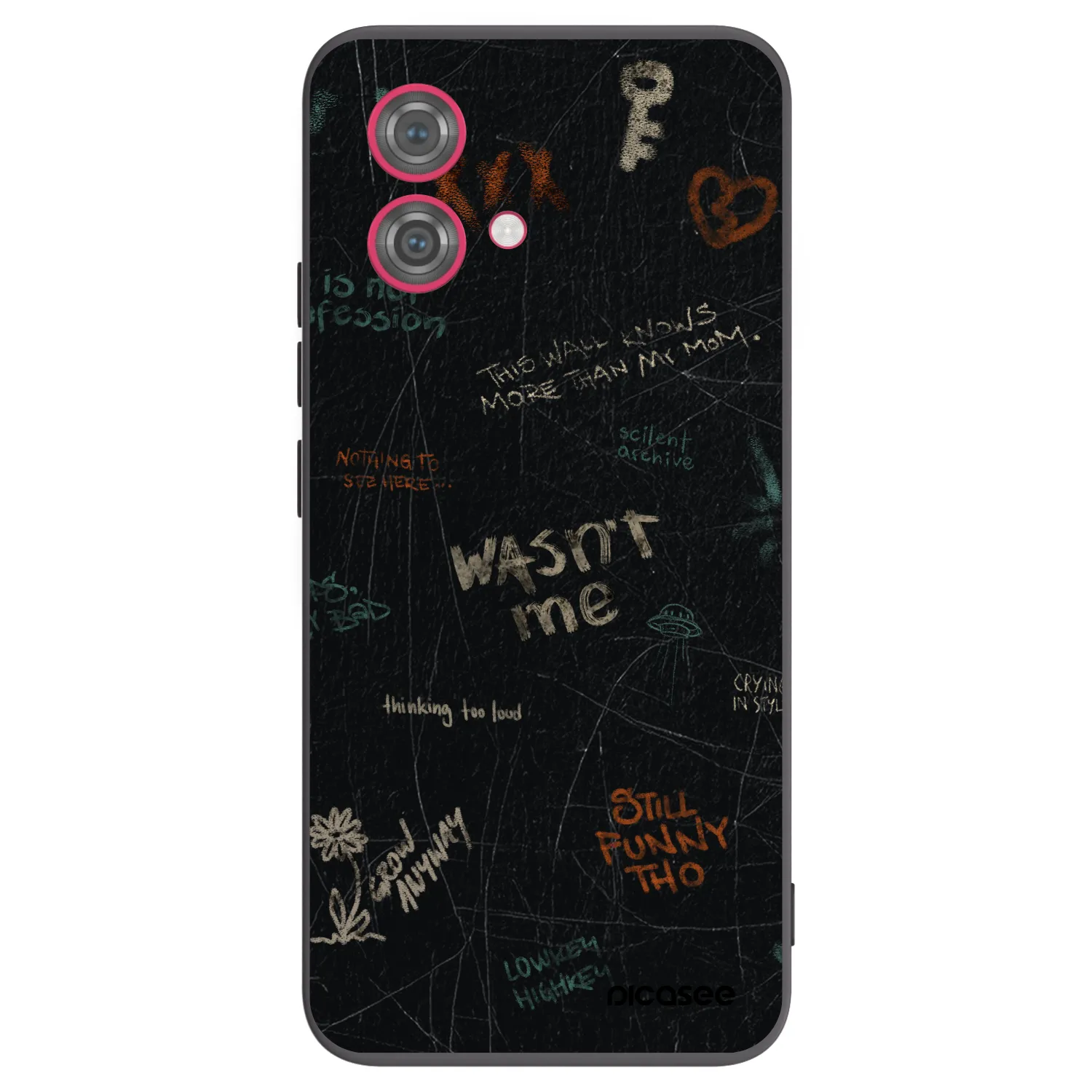 Picasee silikonový černý obal pro Motorola Moto G84 5G - CONFESSION