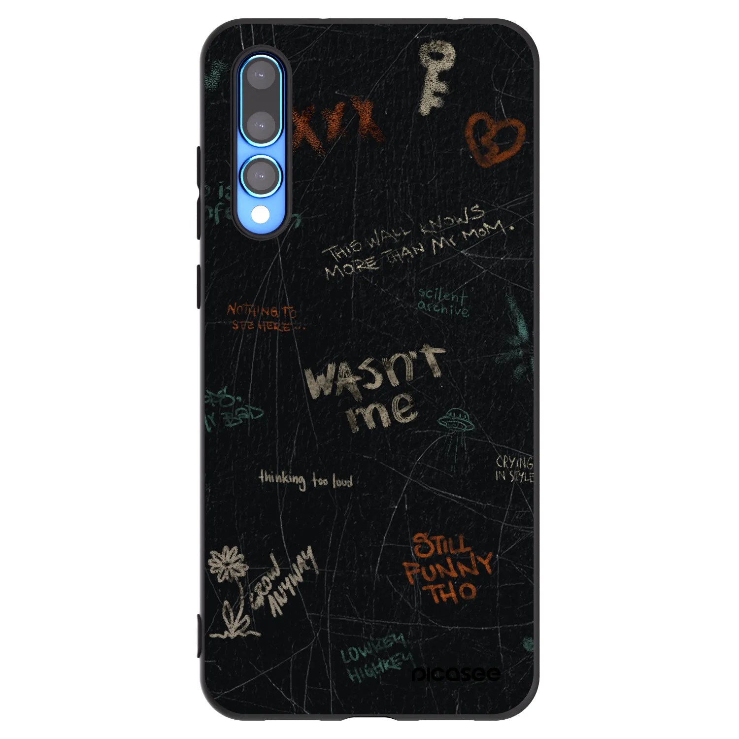 Picasee silikonový černý obal pro Huawei P20 Pro - CONFESSION