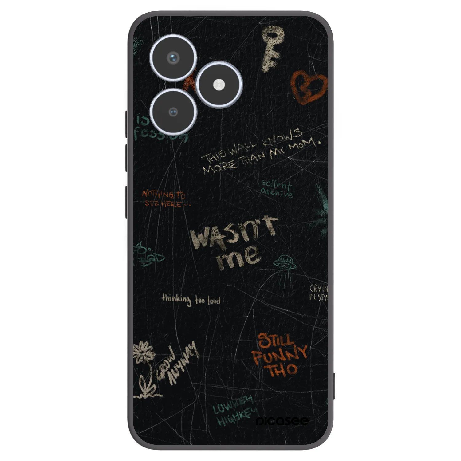 Picasee silikonový černý obal pro Realme C53 - CONFESSION