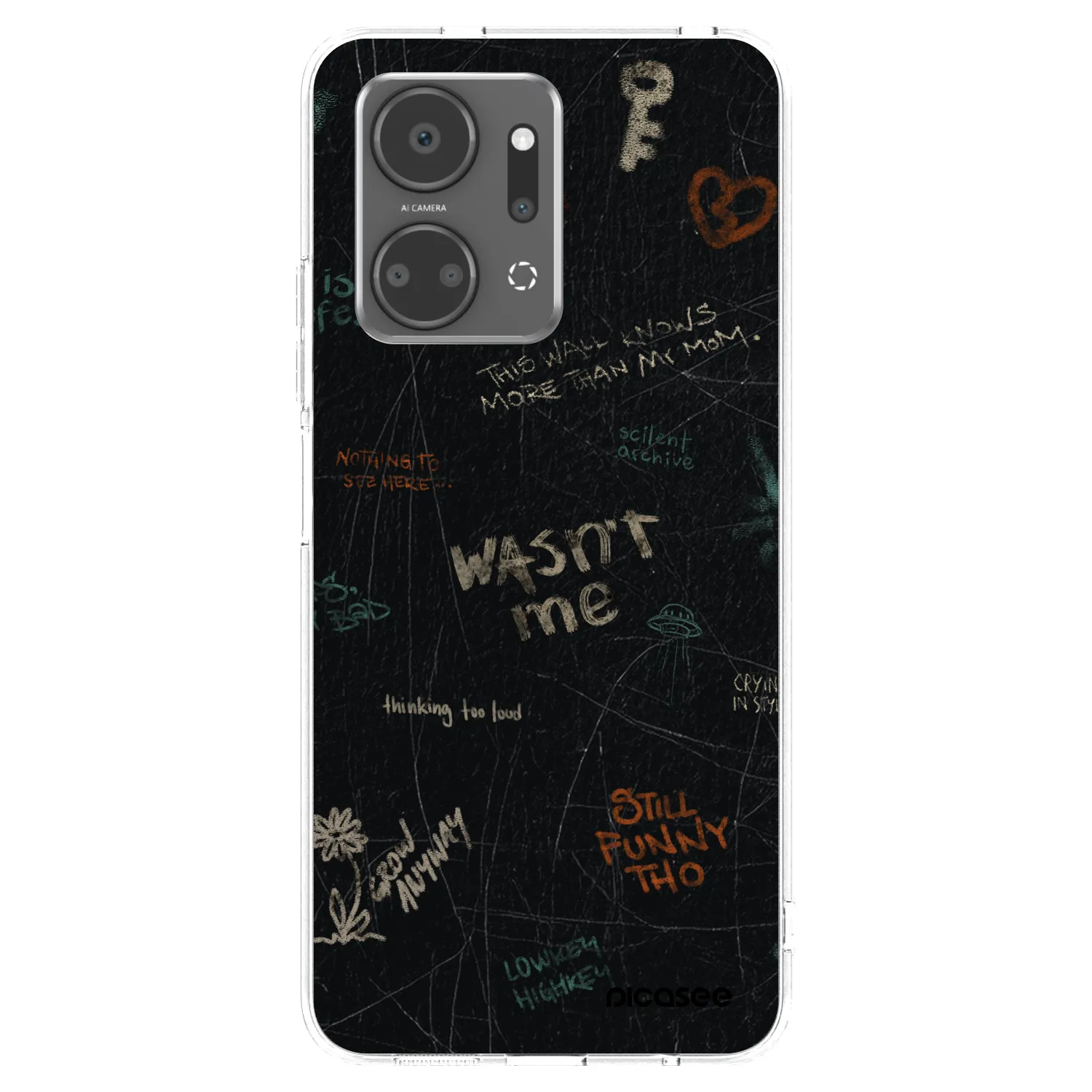 Picasee silikonový průhledný obal pro Honor X7a - CONFESSION