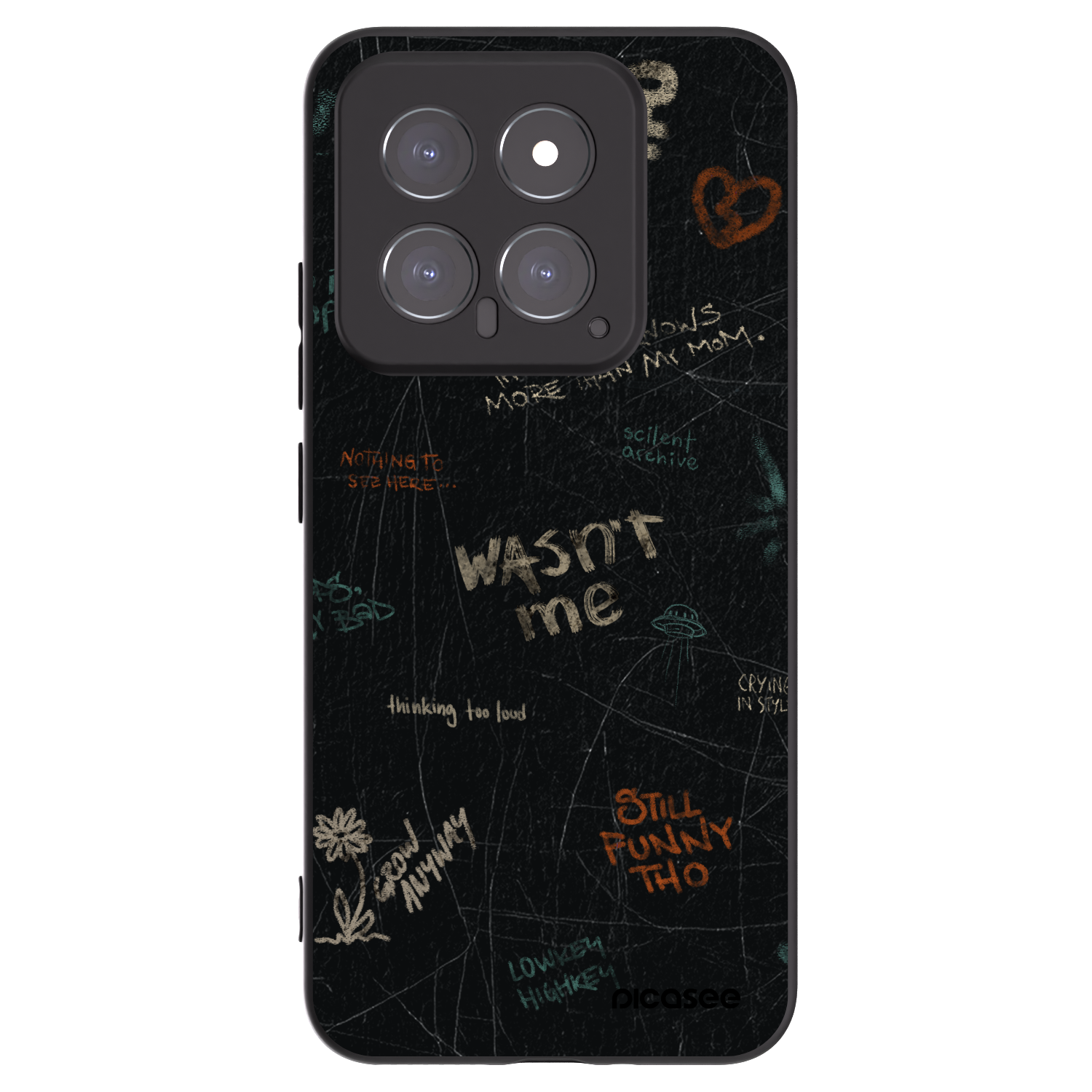 Picasee silikonový černý obal pro Xiaomi 14 - CONFESSION