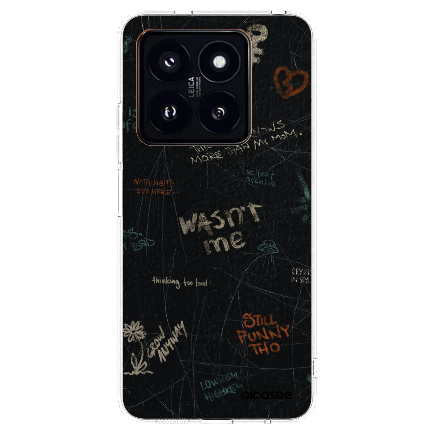 Picasee silikonový průhledný obal pro Xiaomi 14 Pro - CONFESSION