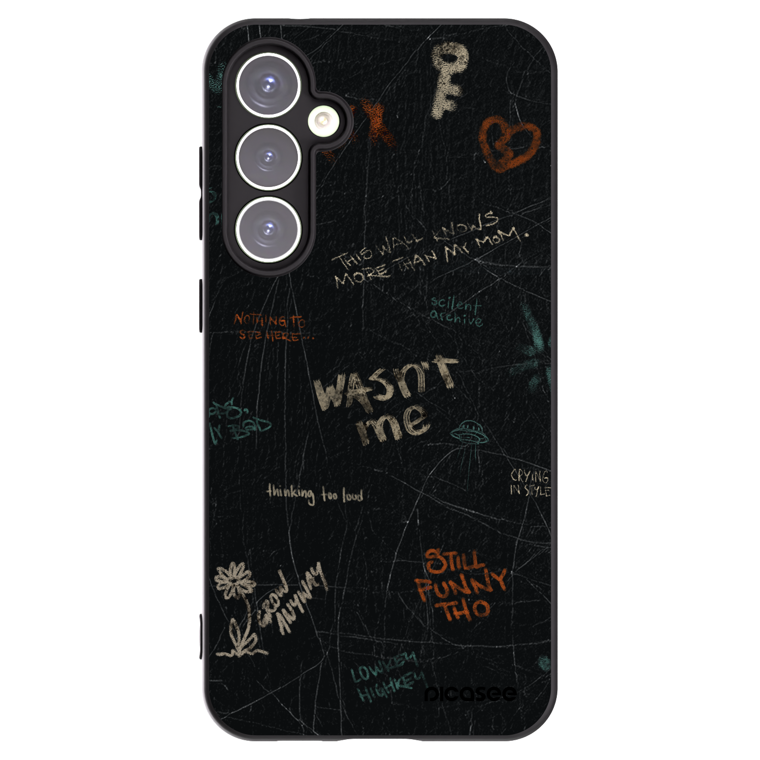 Picasee silikonový černý obal pro Samsung Galaxy S23 FE S711B - CONFESSION
