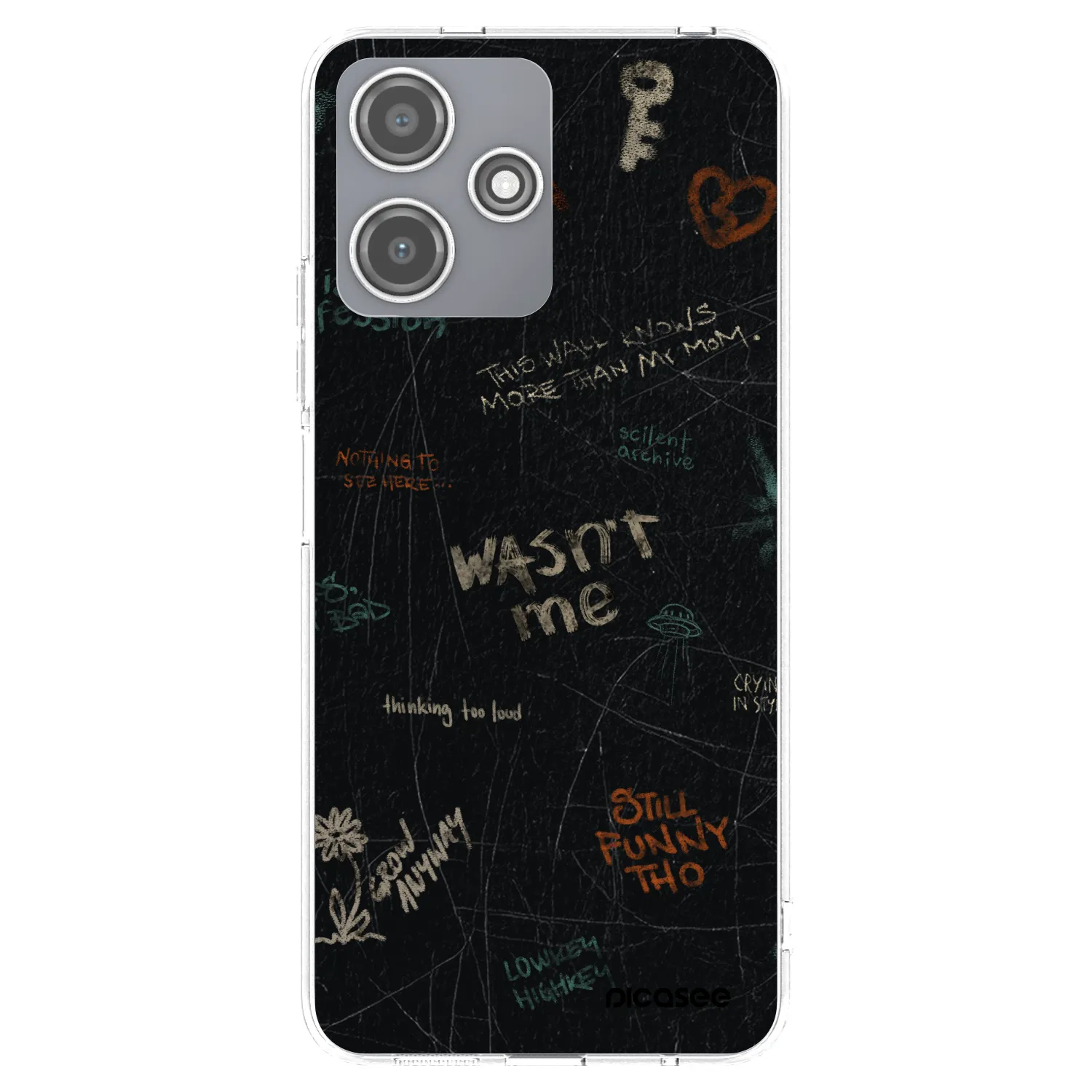 Picasee silikonový průhledný obal pro Xiaomi Redmi 12 5G - CONFESSION