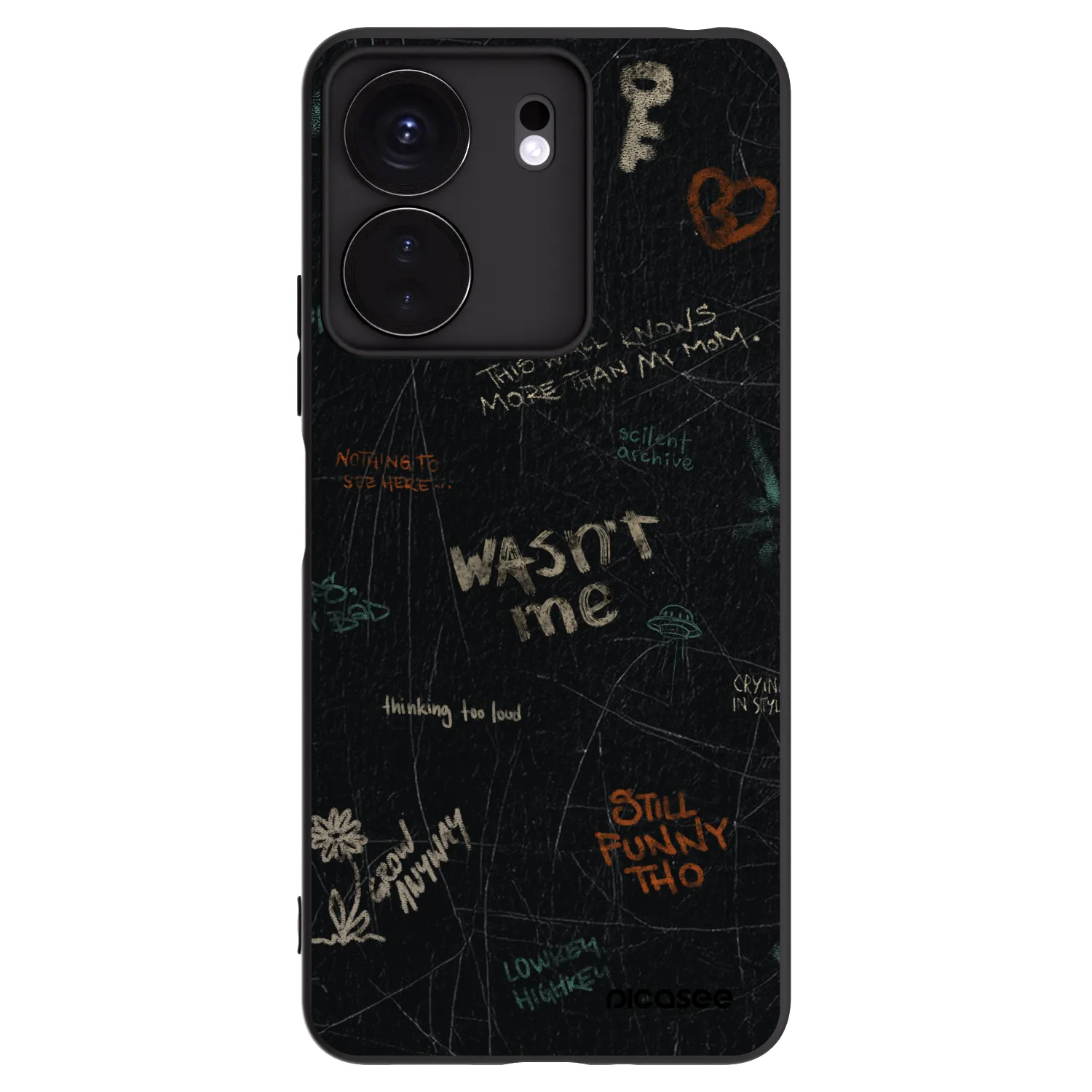 Picasee silikonový černý obal pro Xiaomi Redmi 13C 4G - CONFESSION