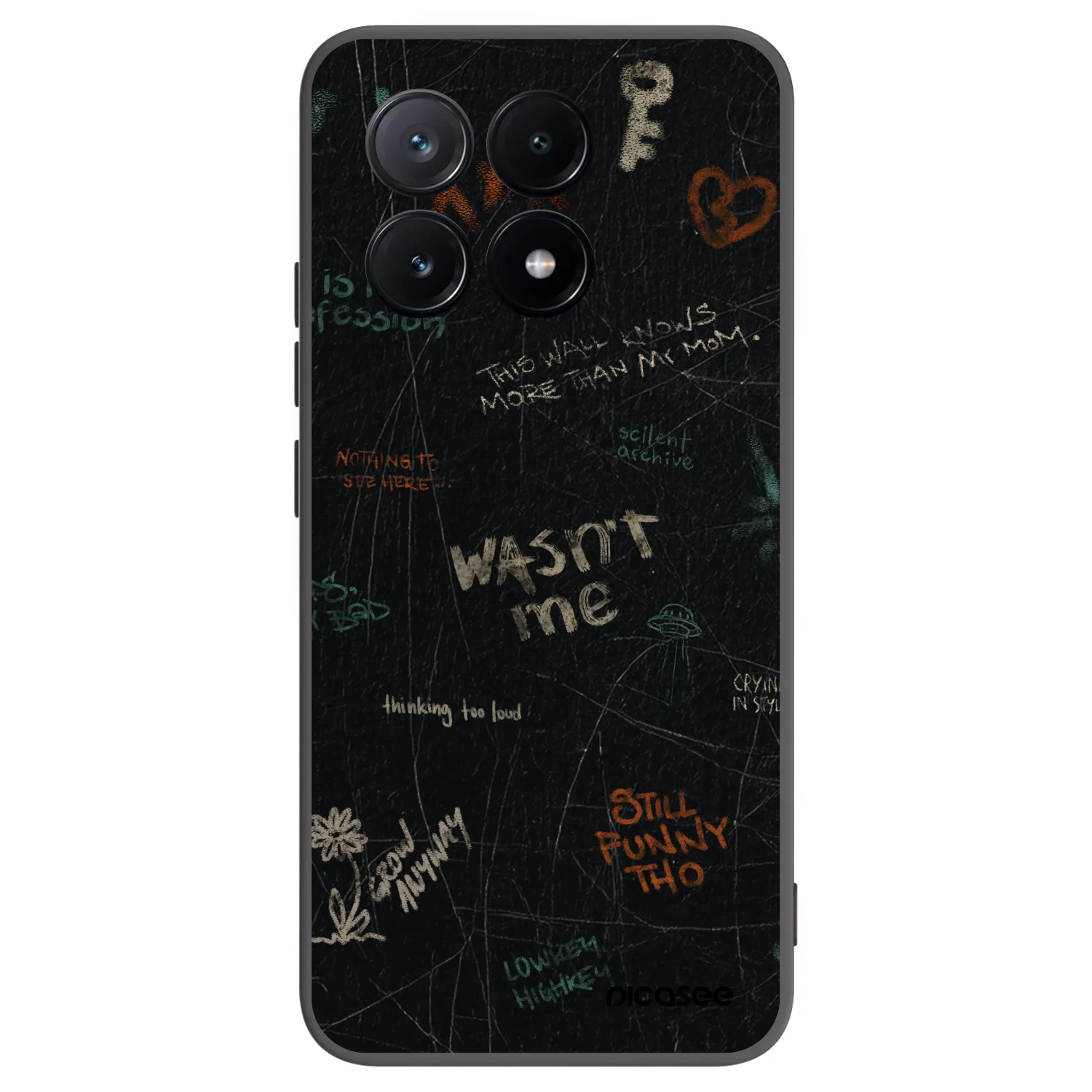 Picasee silikonový černý obal pro Xiaomi Poco X6 Pro - CONFESSION